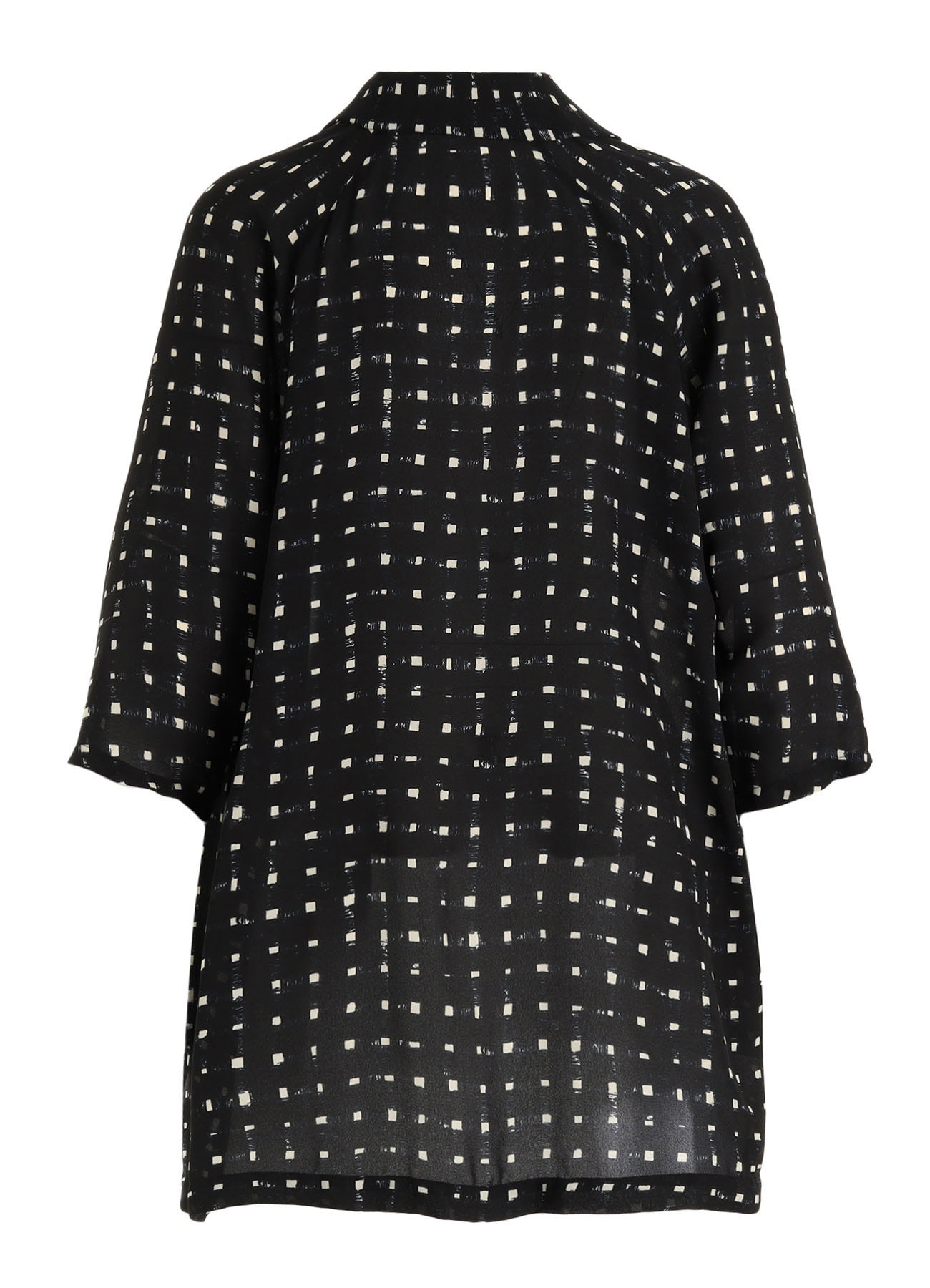POLYESTER GEORGETTE PRINT SHIRT COAT