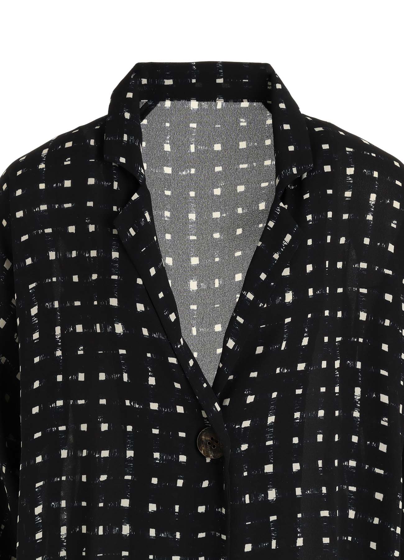 POLYESTER GEORGETTE PRINT SHIRT COAT