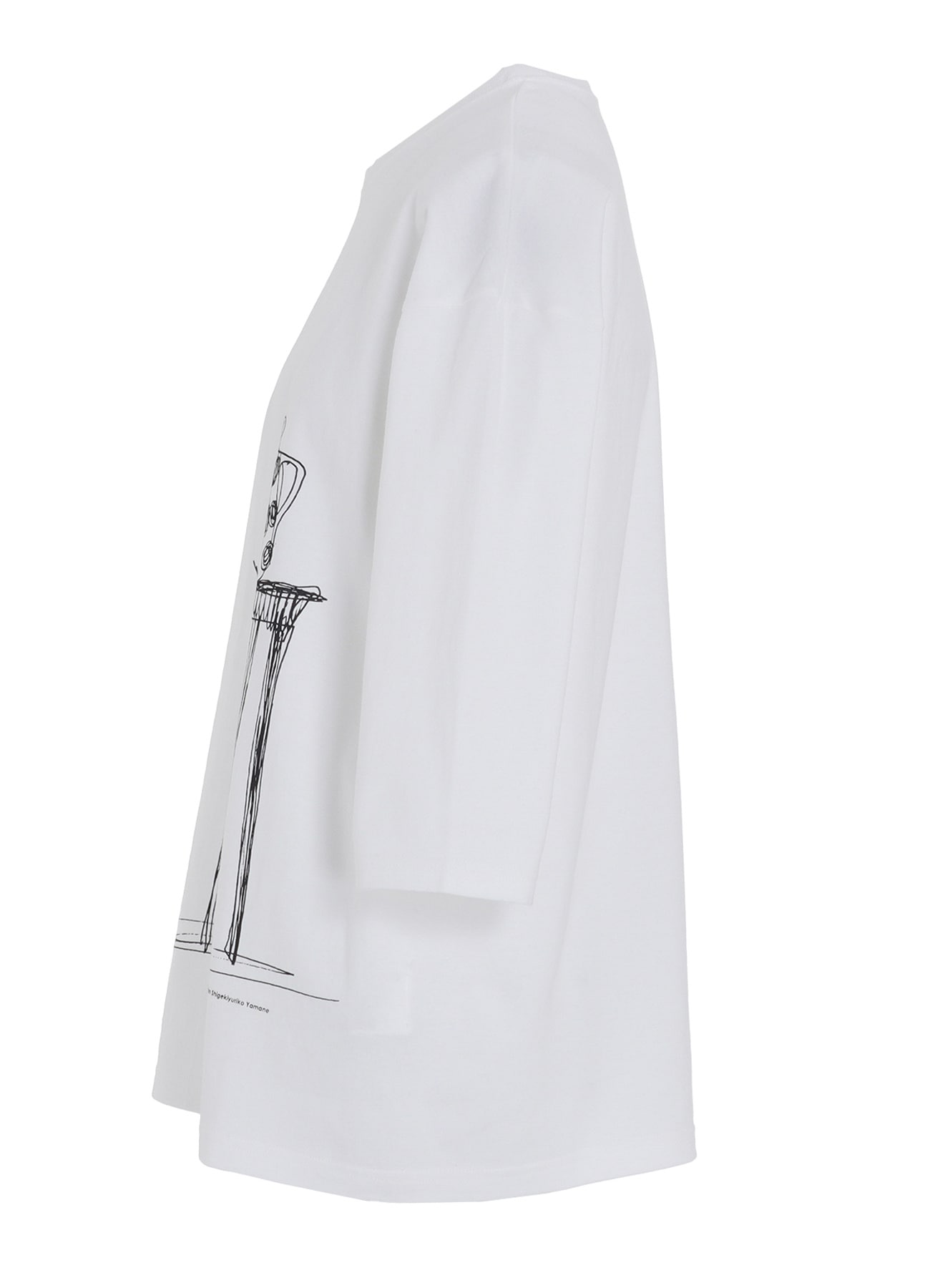 20/1 COMBED JERSEY POT & TABLE PRINT 3/4 SLEEVE SHIRT