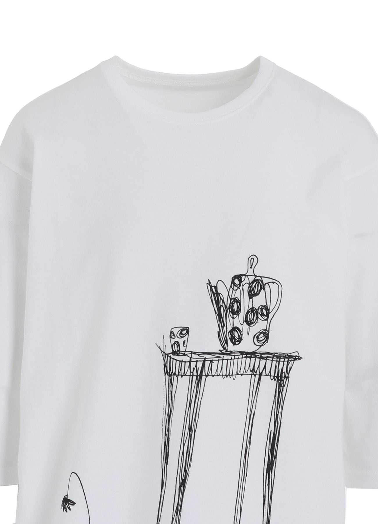 20/1 COMBED JERSEY POT & TABLE PRINT 3/4 SLEEVE SHIRT