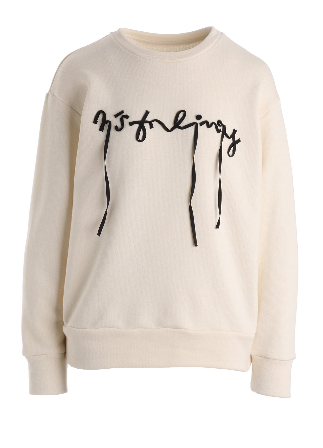 COTTON CELLULOSE FLEECE TAPE EMBROIDERY PULLOVER
