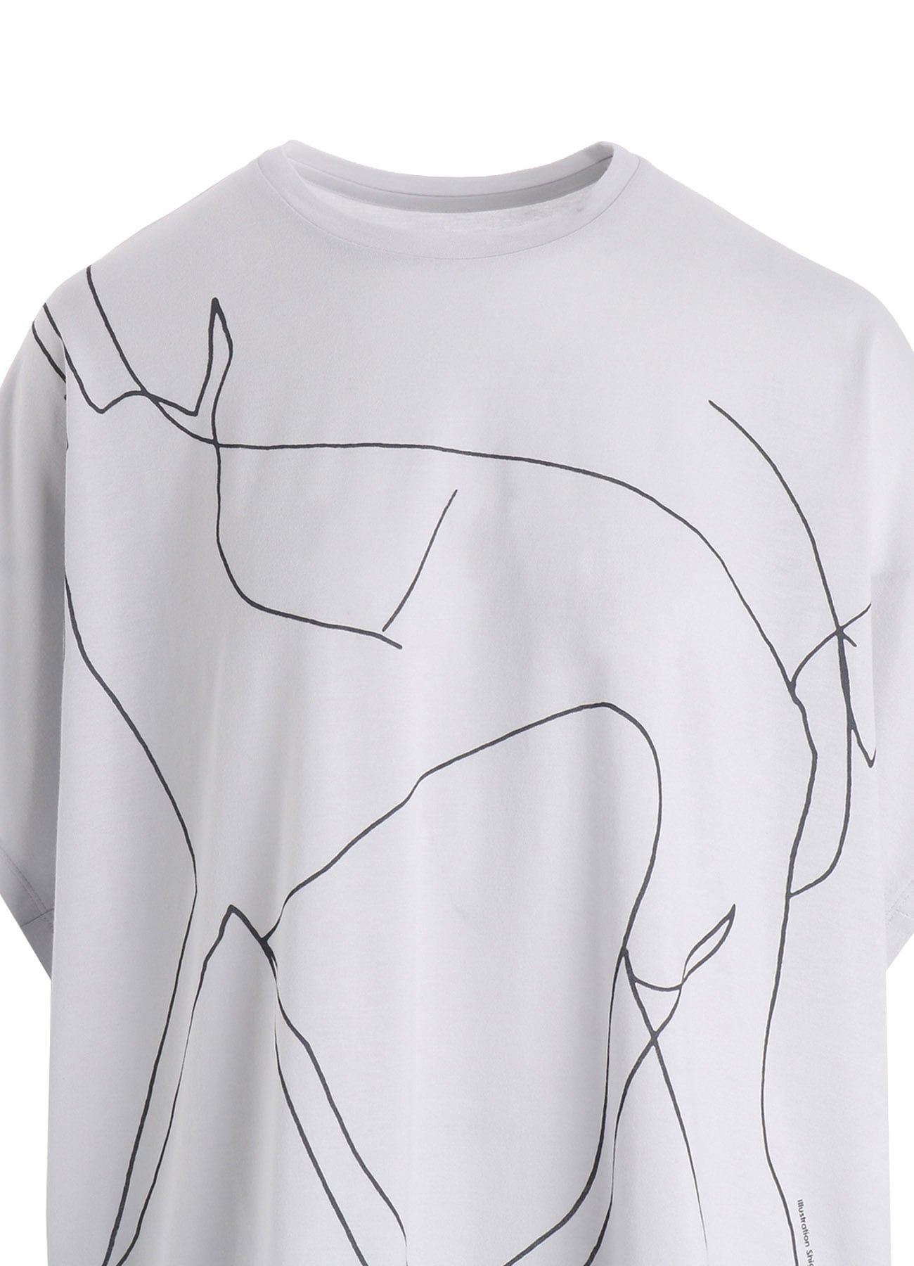 COTTON RAYON JERSEY DRAWING PRINT SHIRT