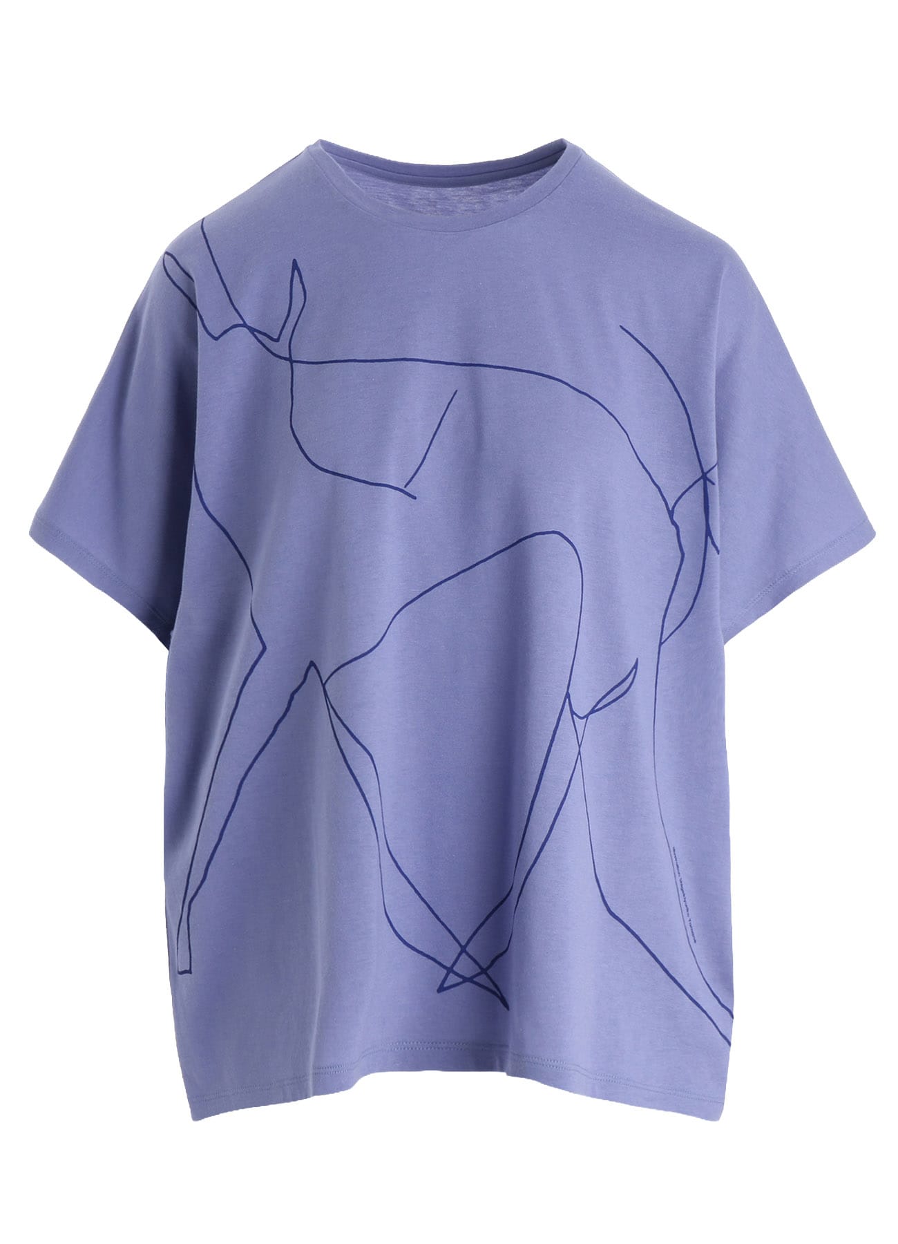 COTTON RAYON JERSEY DRAWING PRINT SHIRT