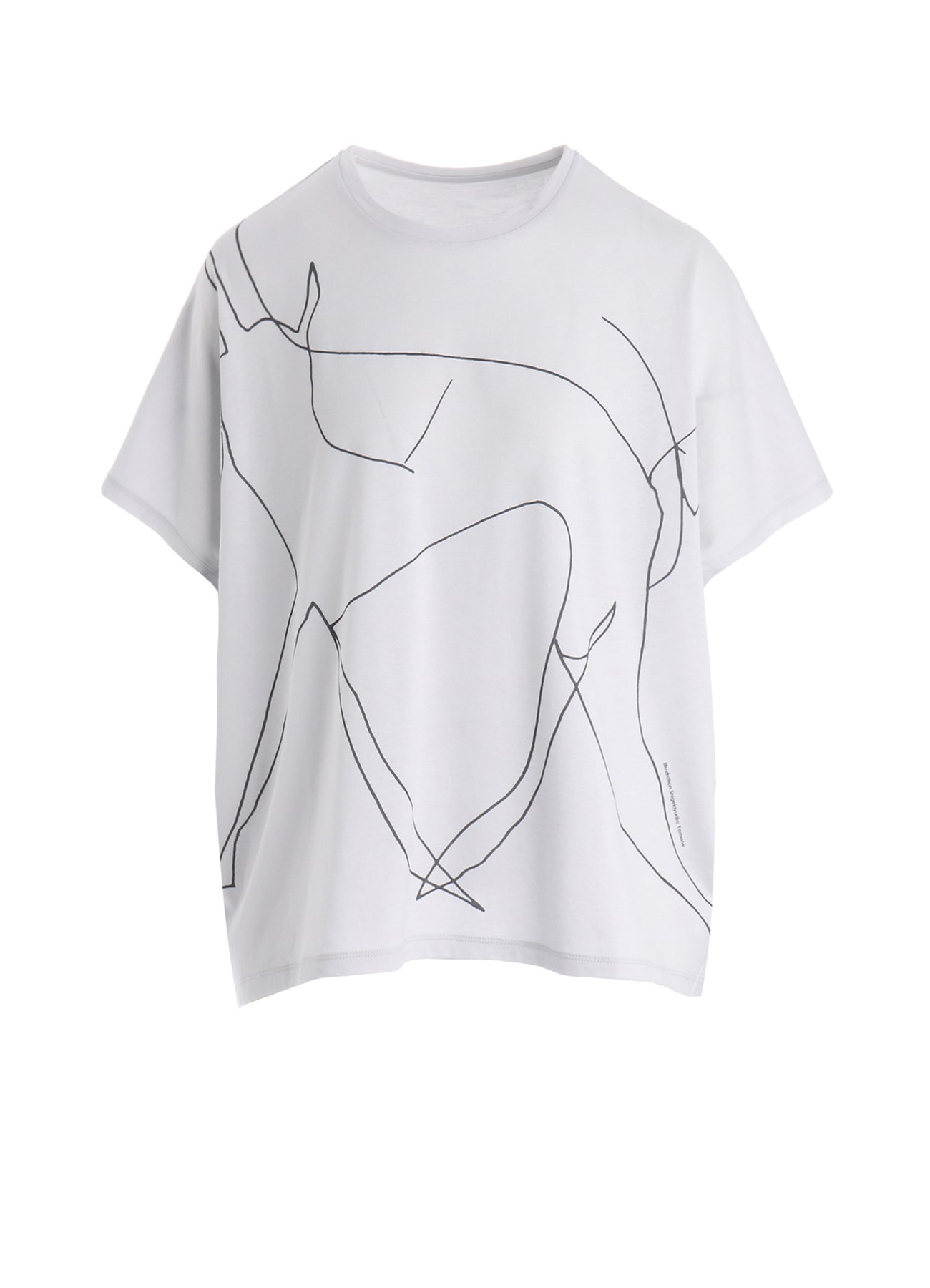 COTTON RAYON JERSEY DRAWING PRINT SHIRT