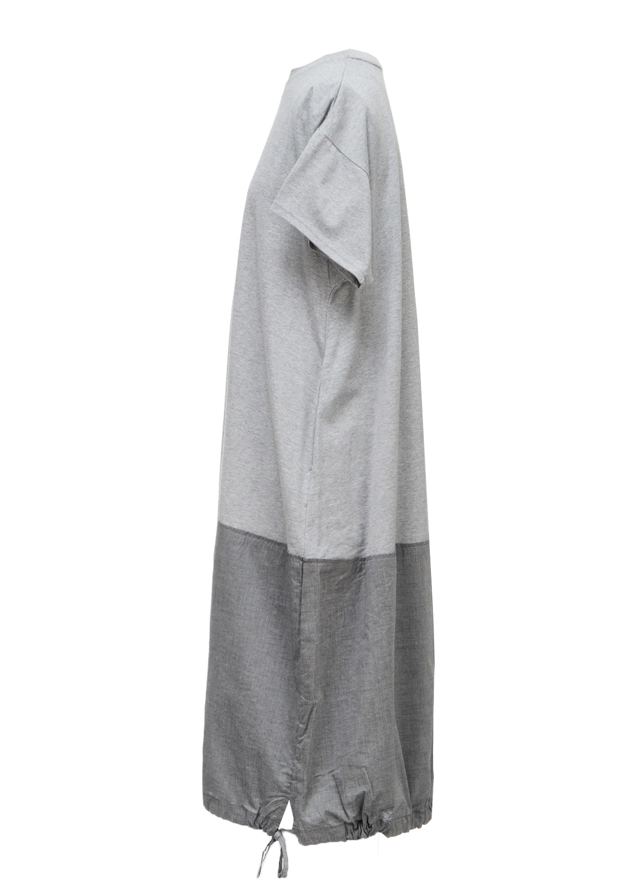 COTTON BROAD JERSEY SWITCHING SHORT SLEEVE ONE PIECE