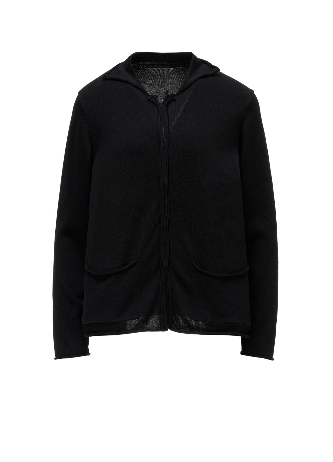 Y's（ワイズ） YK-T06-961 オフネックニット COTTON/NYLON COMPACT TWIST LONG SLEEVE KNIT(S Black): Soldes｜THE