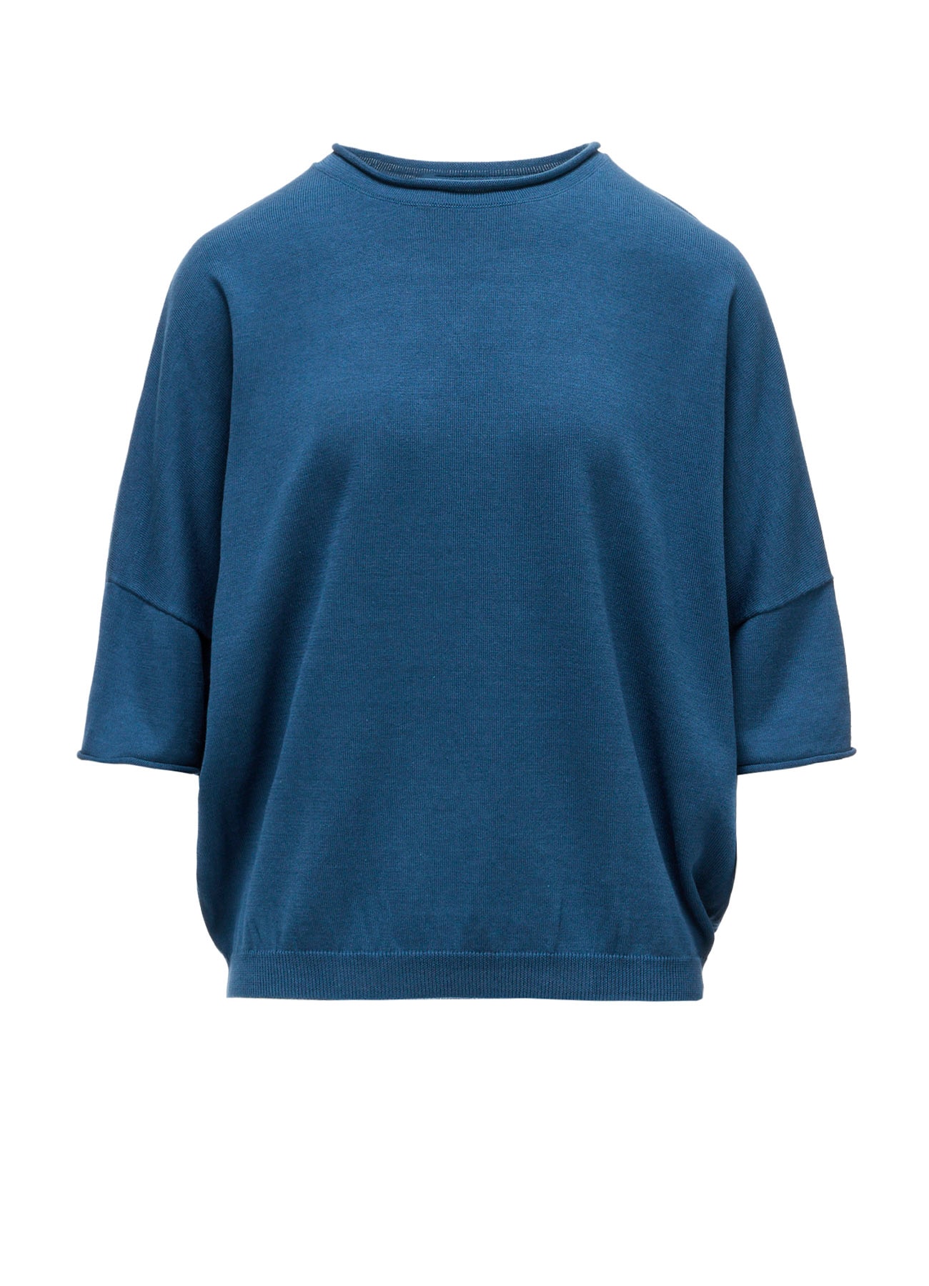 COTTON CELLULOSE KNIT PULLOVER
