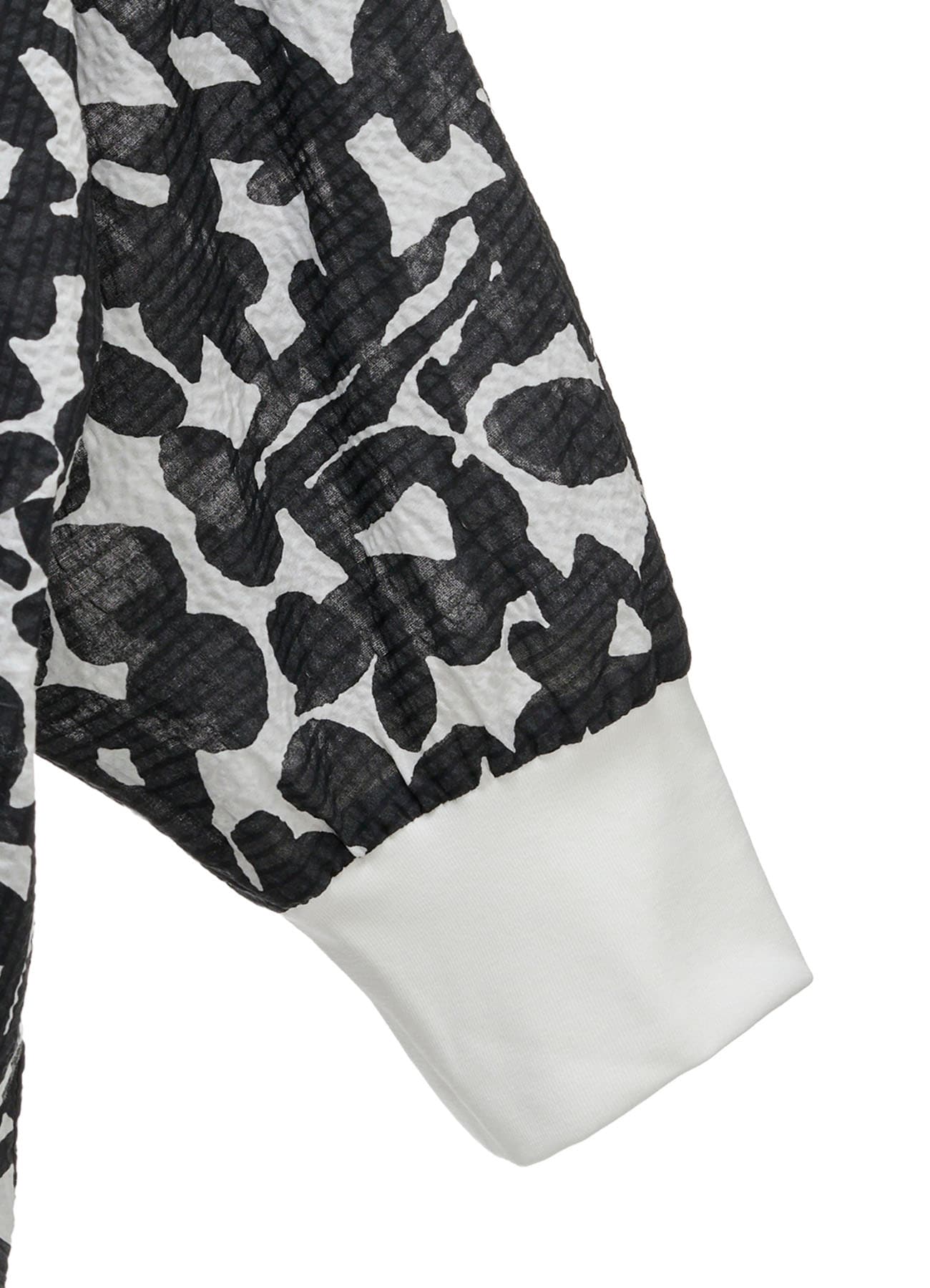 COTTON RIPPLE MOSAIC FLOWER PRINT SHIRT CARDIGAN