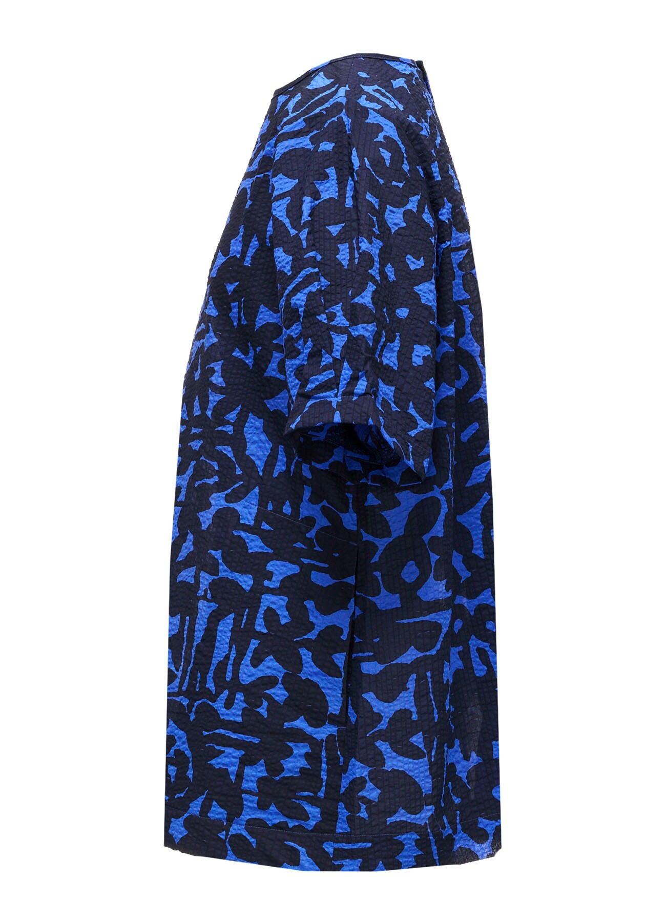 COTTON RIPPLE MOSAIC FLOWER PRINT TUNIC