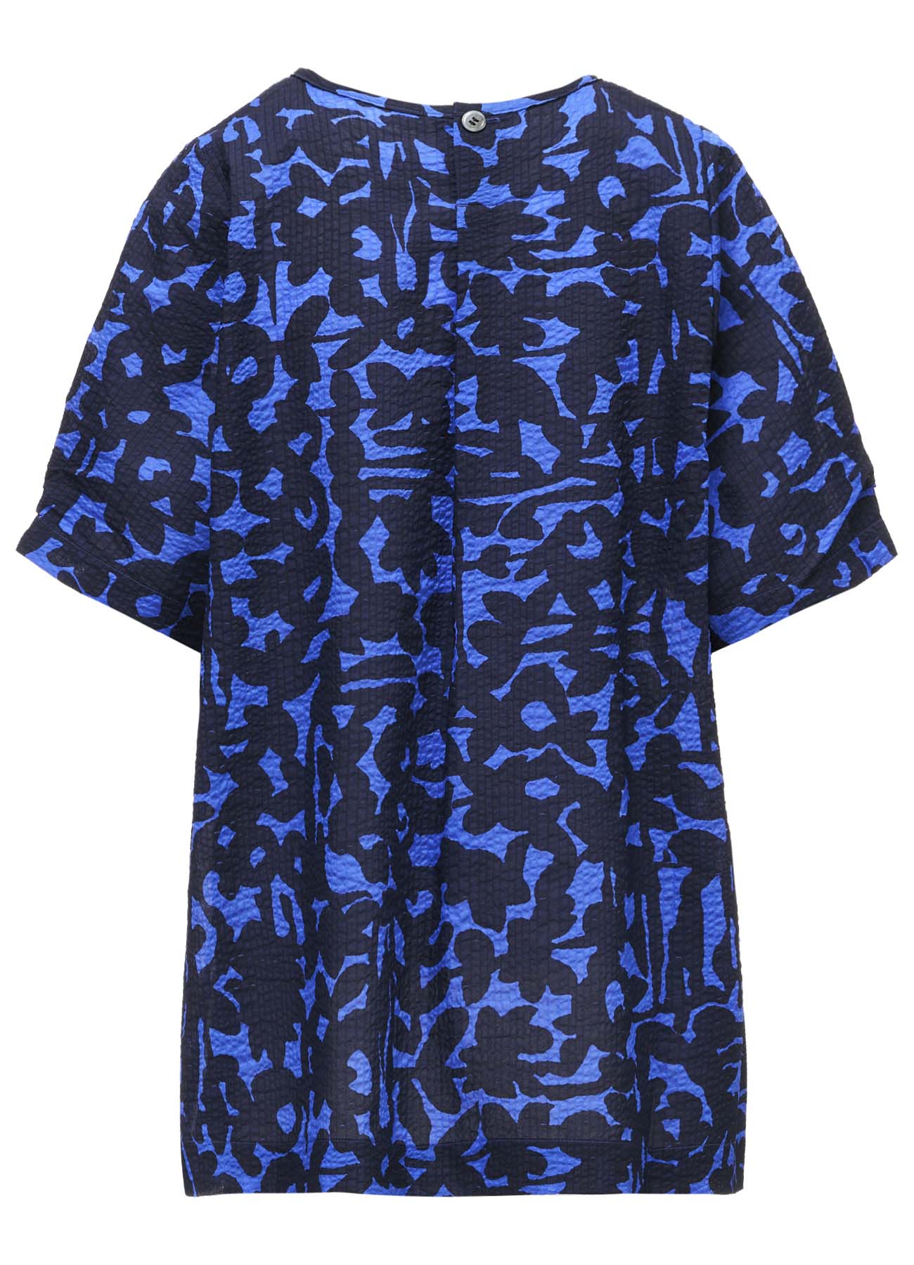 COTTON RIPPLE MOSAIC FLOWER PRINT TUNIC