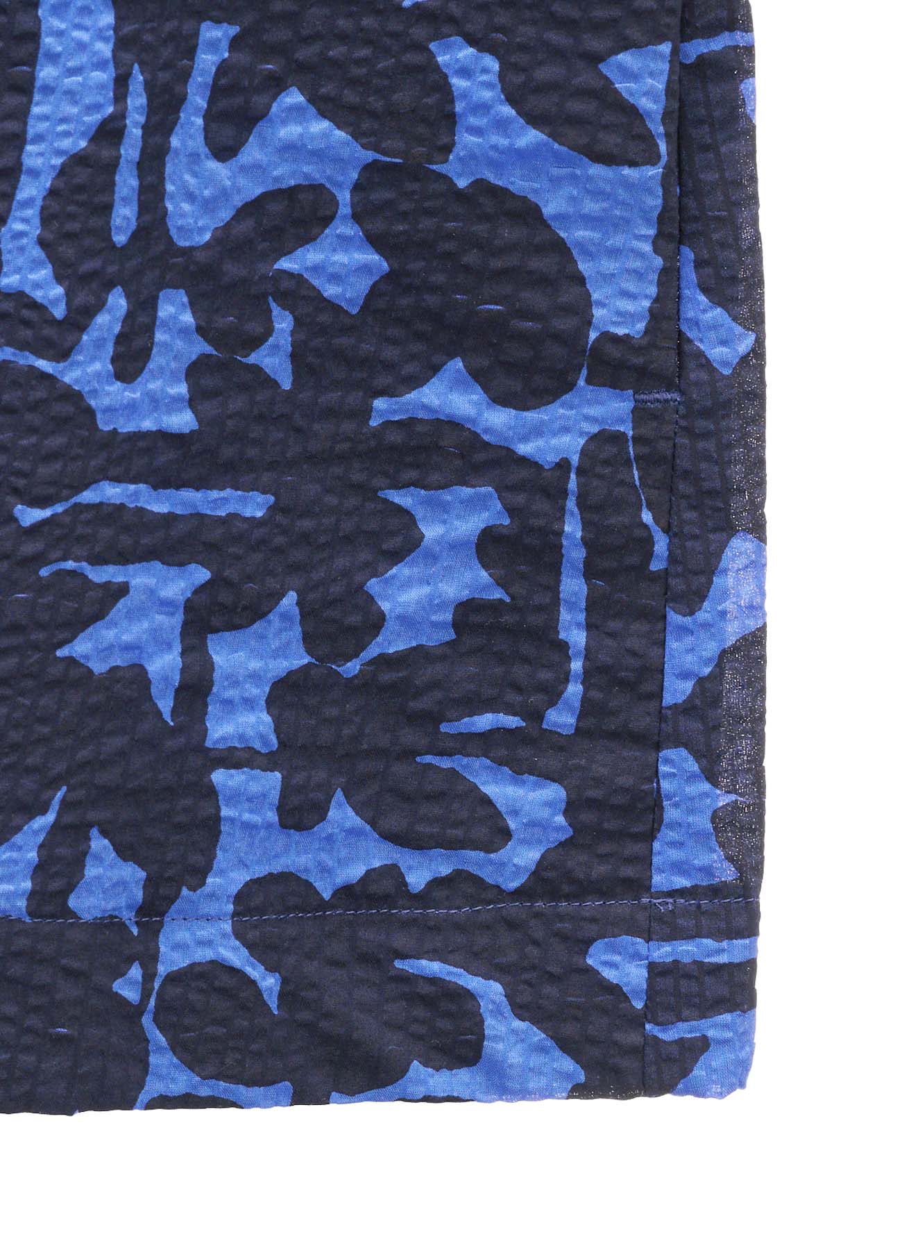 COTTON RIPPLE MOSAIC FLOWER PRINT TUNIC