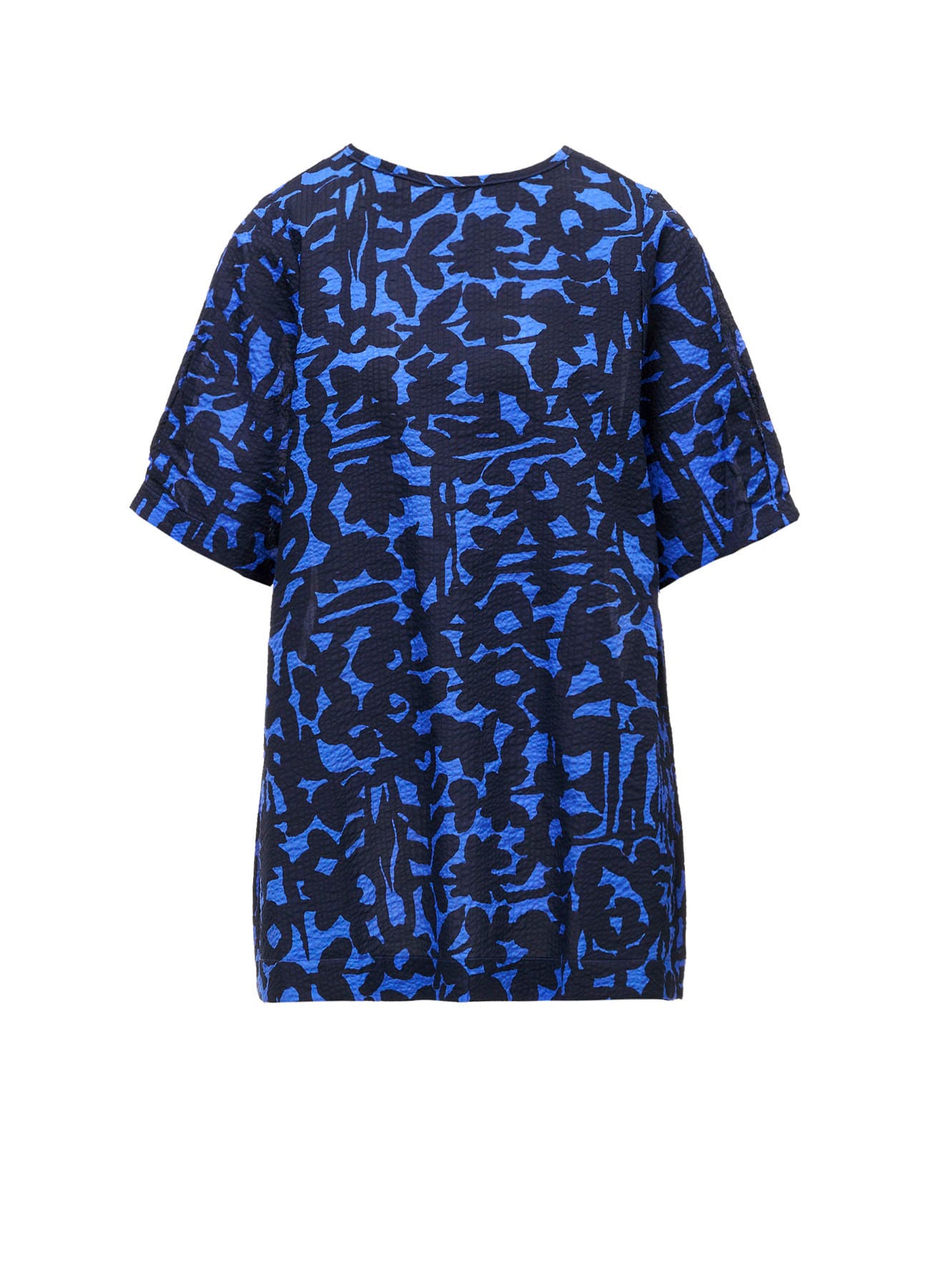 COTTON RIPPLE MOSAIC FLOWER PRINT TUNIC