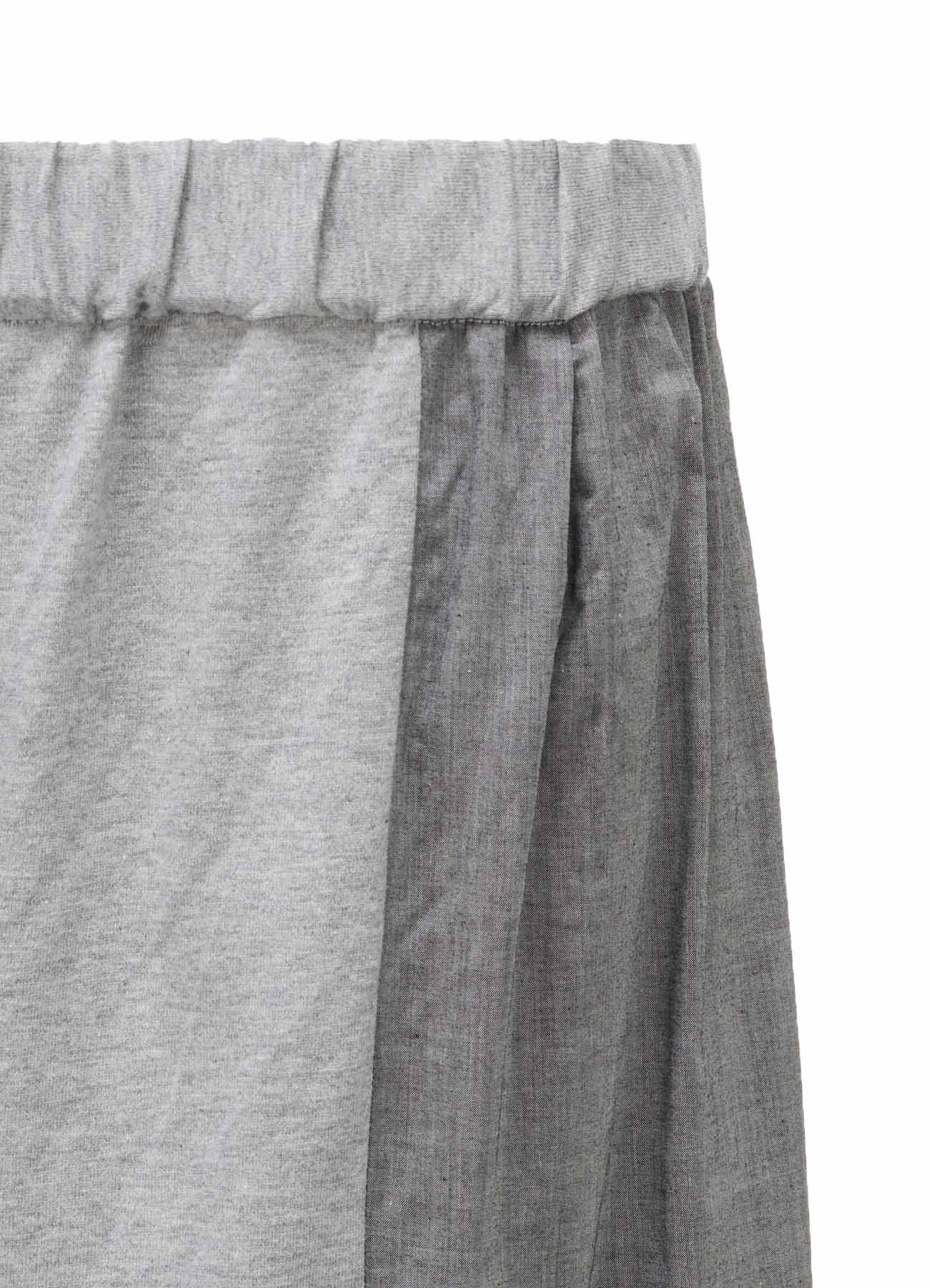 COTTON BROAD JERSEY SWITCHING PANTS