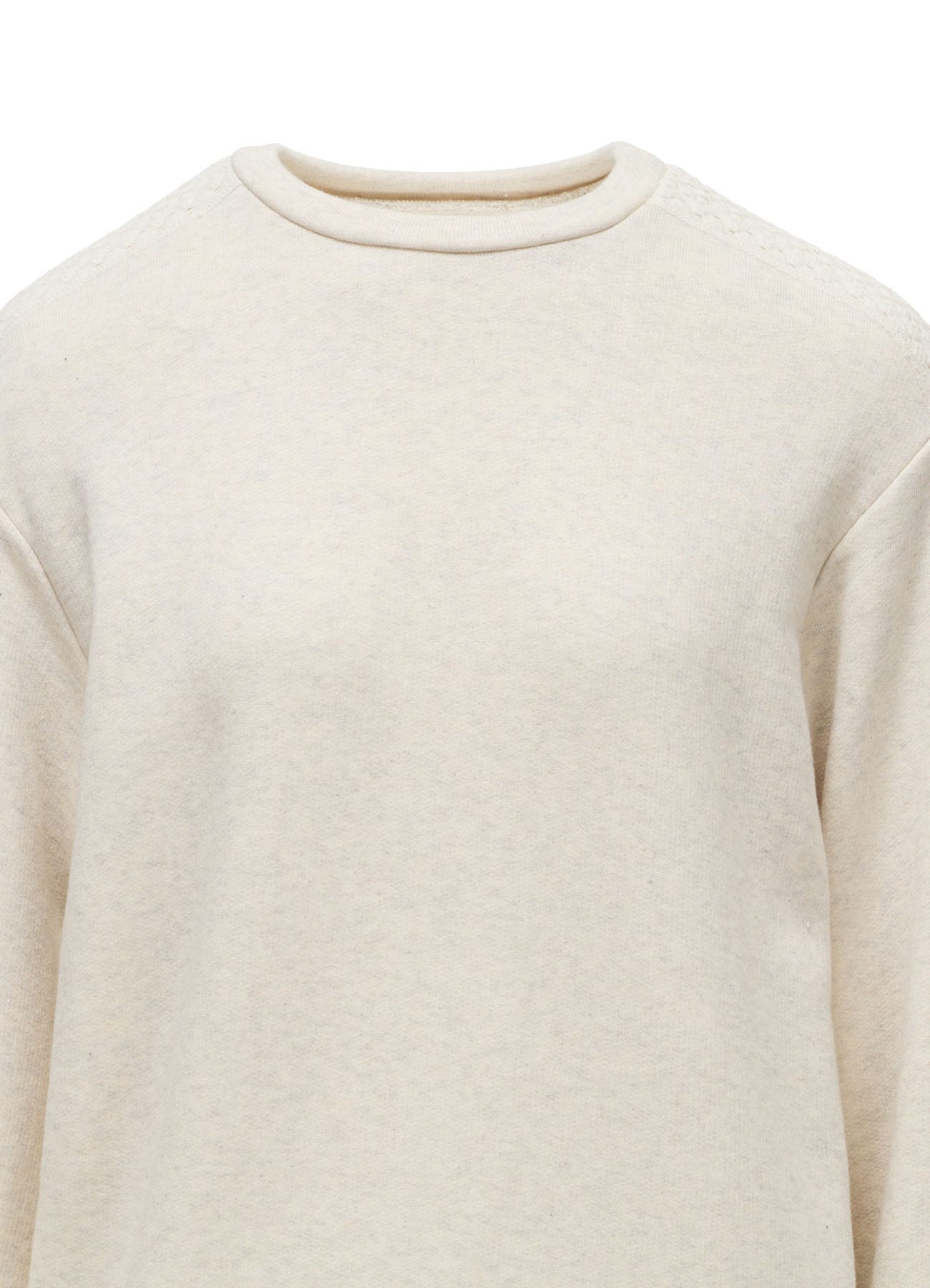 COTTON CELLULOSE FLEECE + LACE PULLOVER