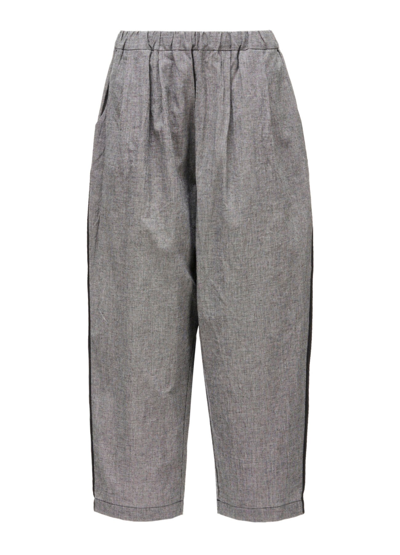 COTTON LINEN WASHER CURVED PANTS