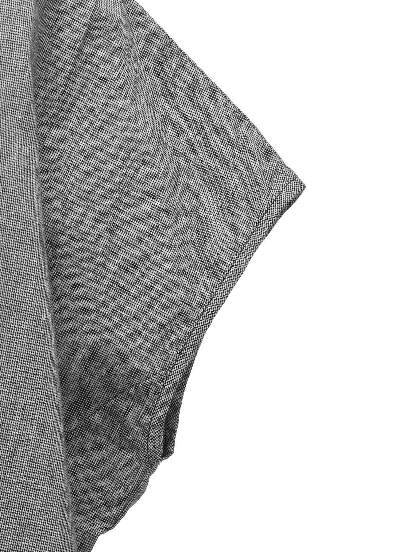 COTTON LINEN WASHER SLIT NECK ONE PIECE