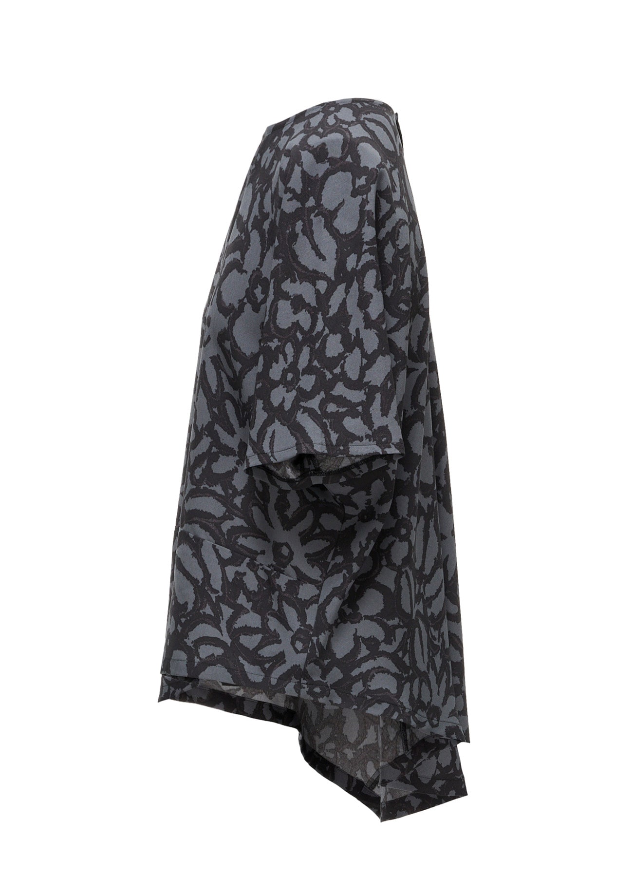 POLYESTER VIELLA FLOWER PRINT ASYMMETRIC PULLOVER