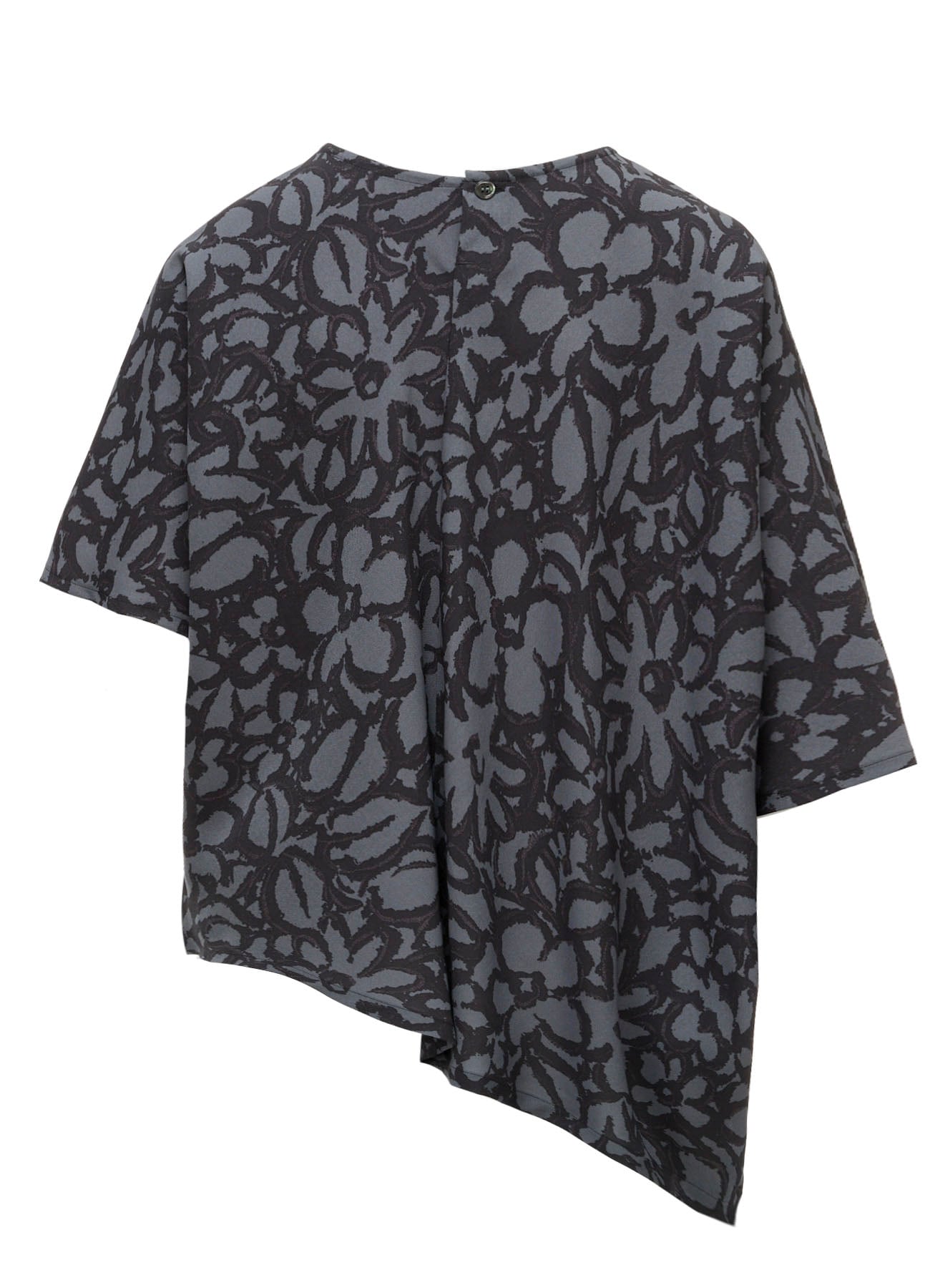 POLYESTER VIELLA FLOWER PRINT ASYMMETRIC PULLOVER