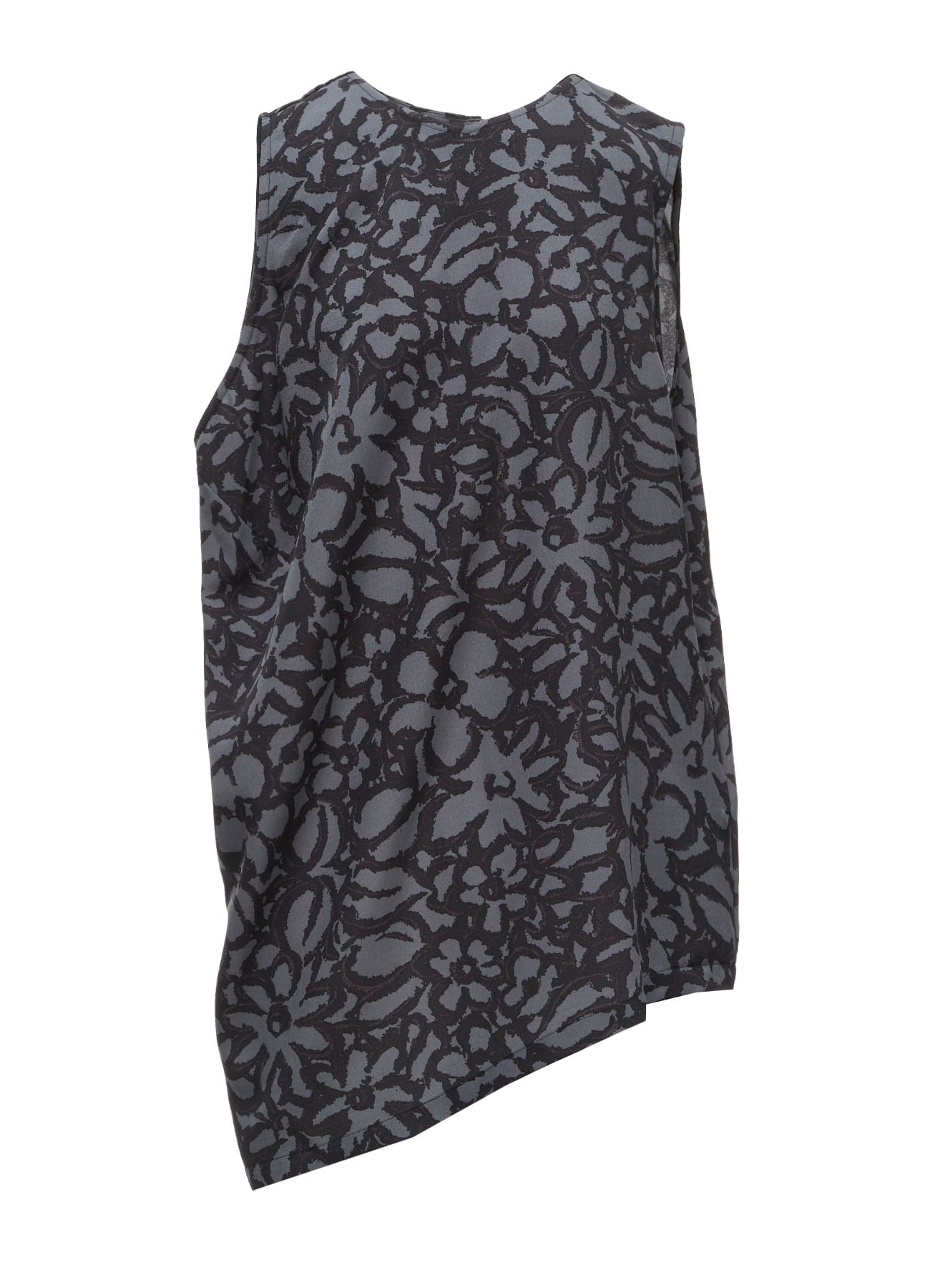 POLYESTER VIELLA FLOWER PRINT ASYMMETRIC HEM VEST