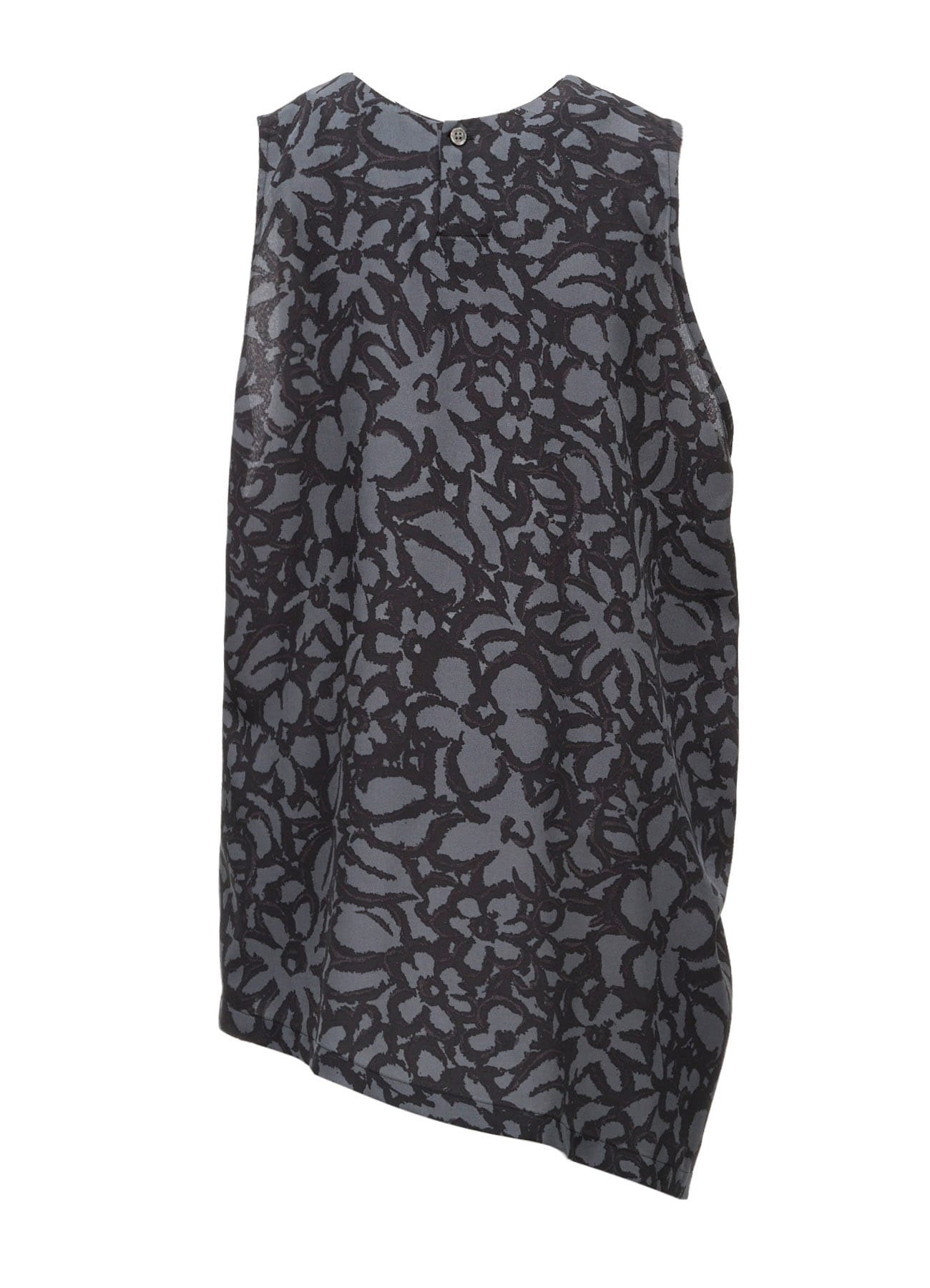 POLYESTER VIELLA FLOWER PRINT ASYMMETRIC HEM VEST