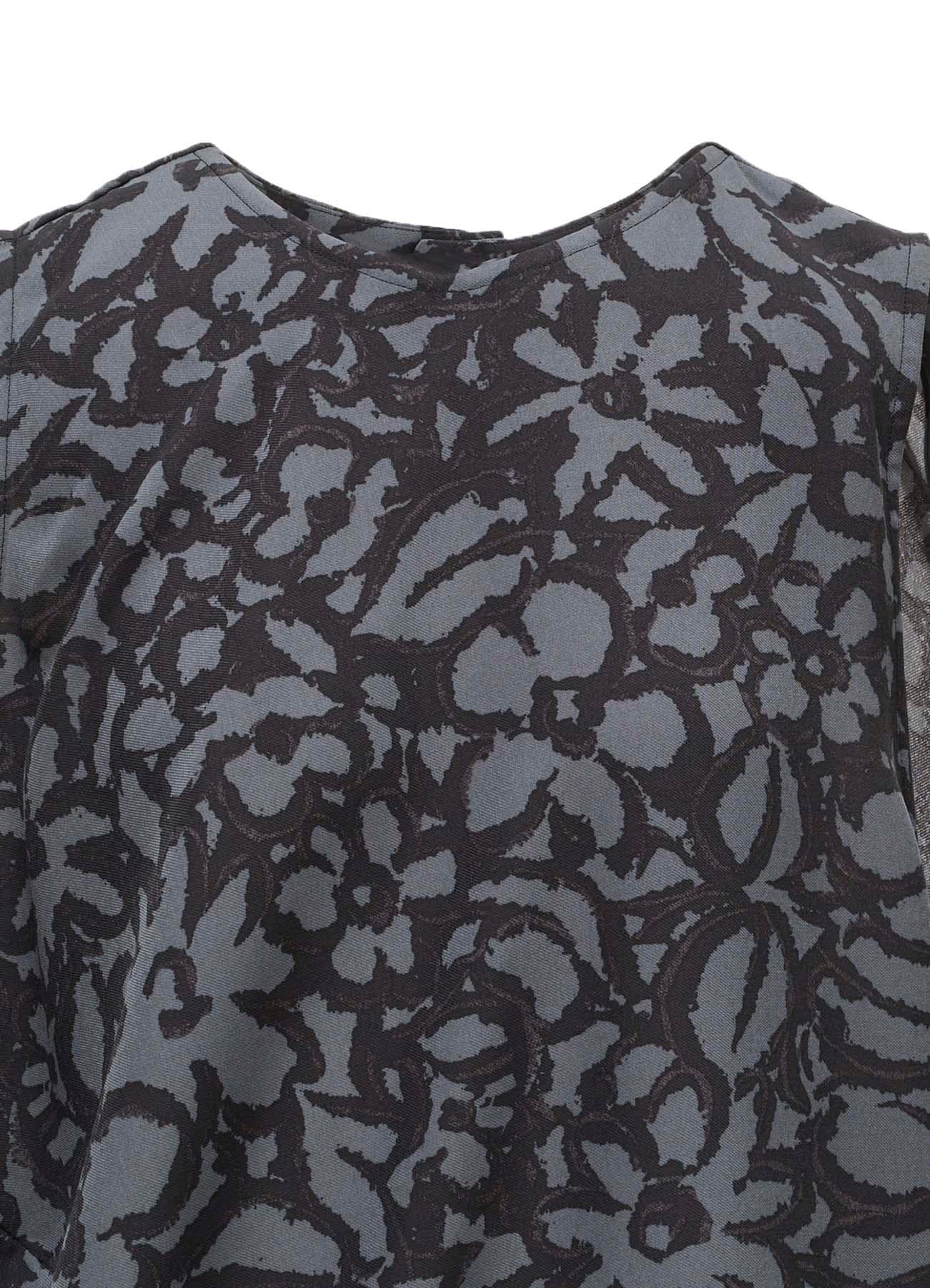 POLYESTER VIELLA FLOWER PRINT ASYMMETRIC HEM VEST