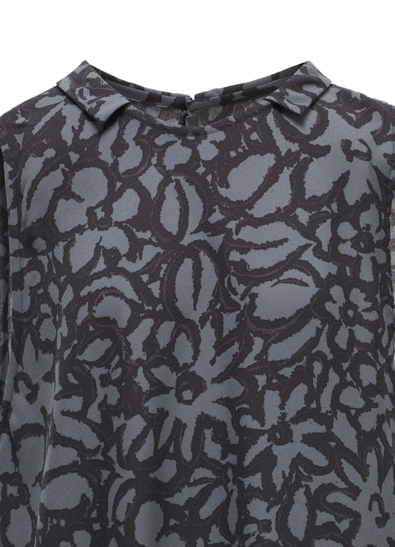 POLYESTER VIELLA FLOWER PRINT ASYMMETRIC HEM JUMPER DRESS