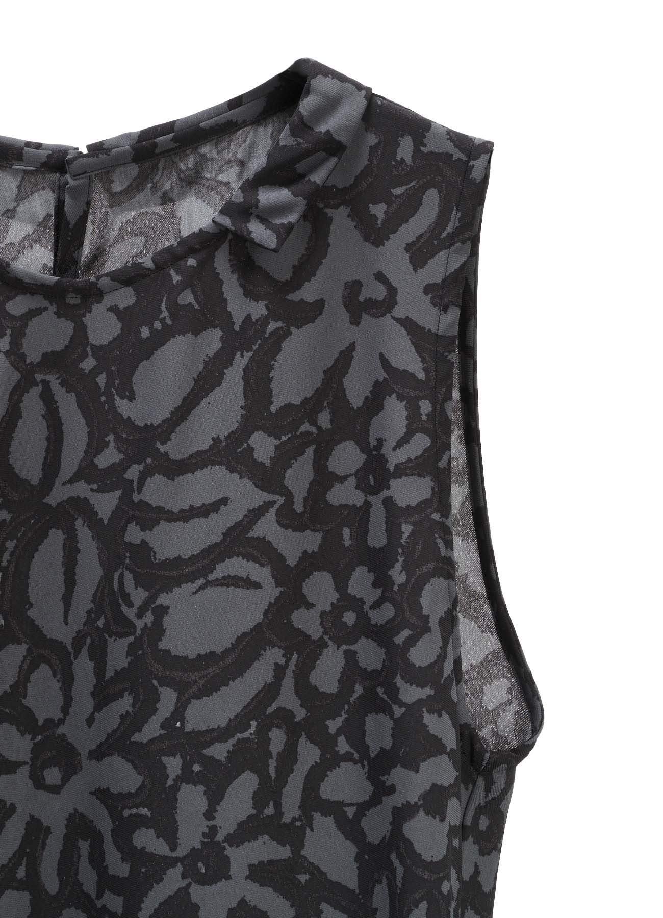 POLYESTER VIELLA FLOWER PRINT ASYMMETRIC HEM JUMPER DRESS