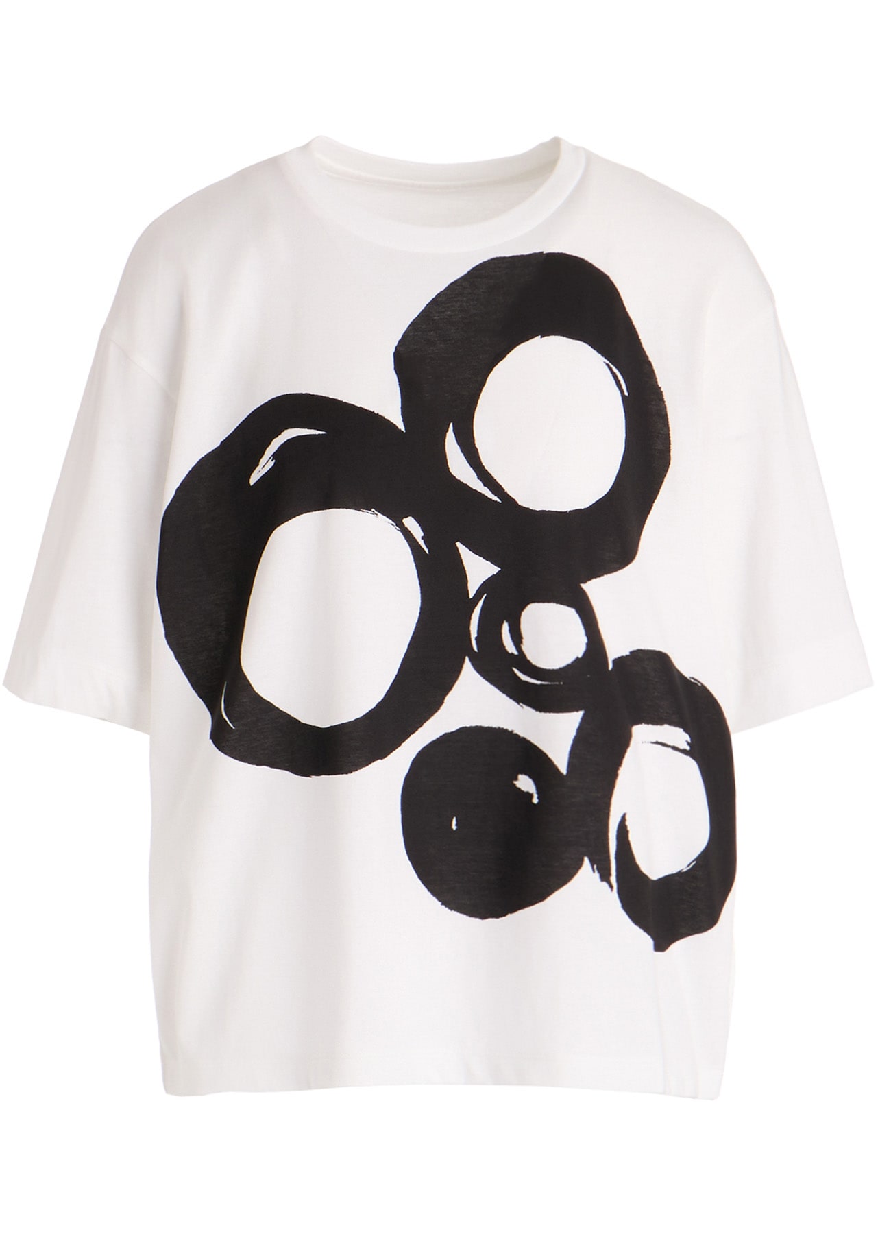 64/2 COTTON JERSEY BIG CIRCLE PRINT HALF SLEEVE SHIRT
