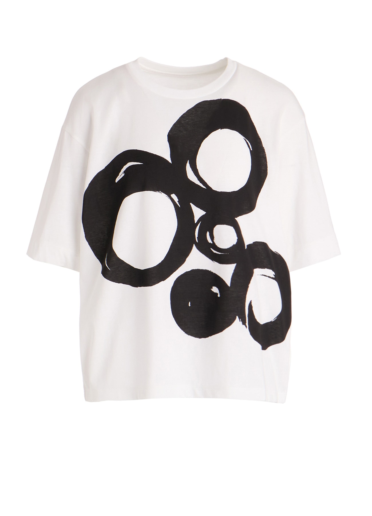 64/2 COTTON JERSEY BIG CIRCLE PRINT HALF SLEEVE SHIRT