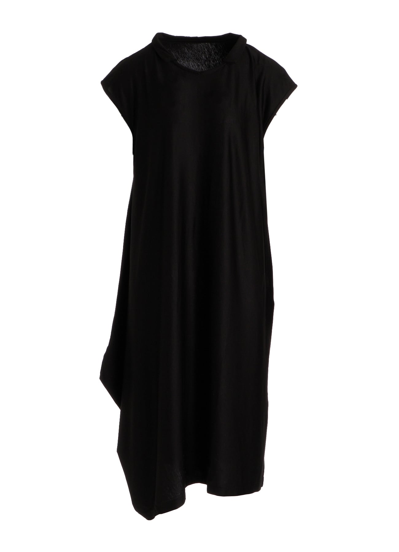 TENCEL COTTON JERSEY ASYMMETRIC HEM JUMPER DRESS