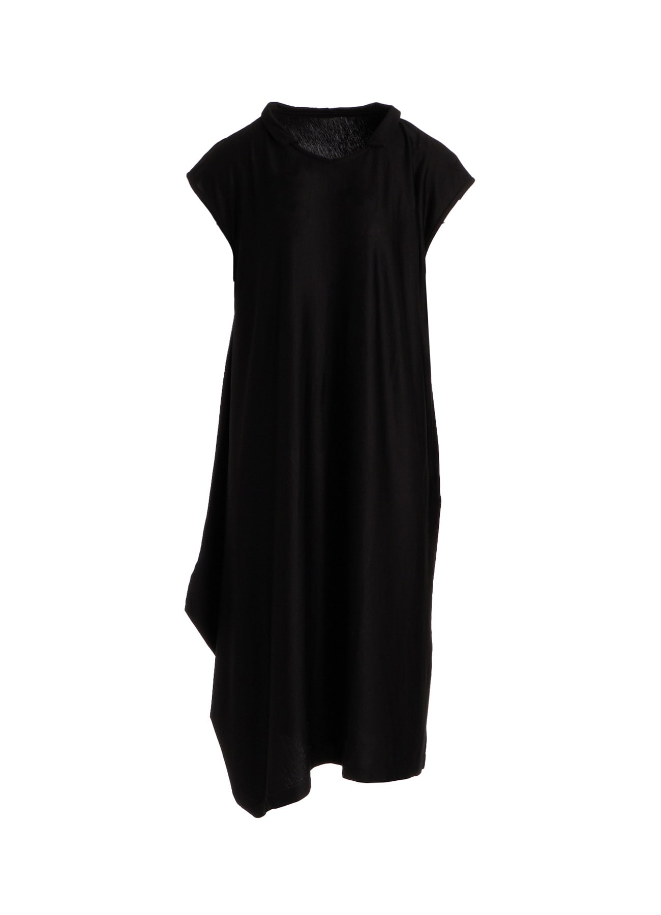 TENCEL COTTON JERSEY ASYMMETRIC HEM JUMPER DRESS
