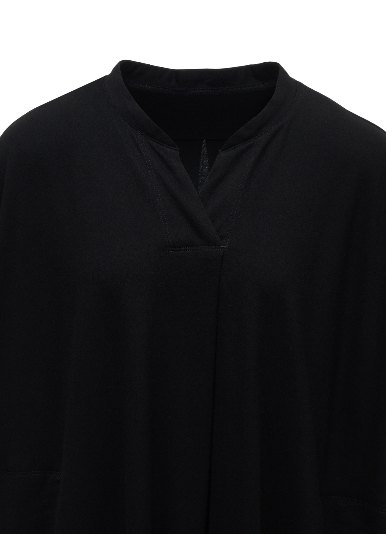 LONG STAPLE COTTON JERSEY SLIT NECK ONE PIECE