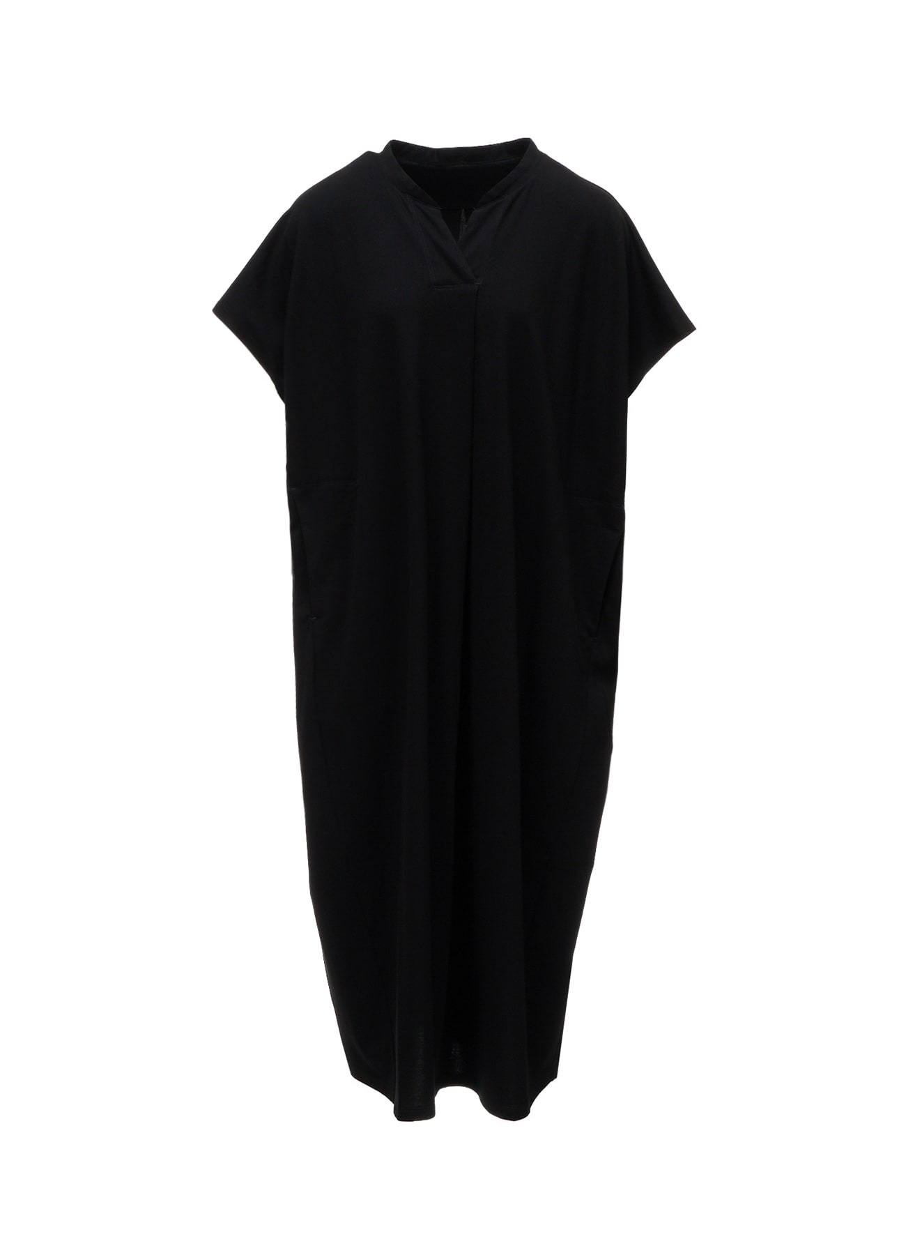 LONG STAPLE COTTON JERSEY SLIT NECK ONE PIECE