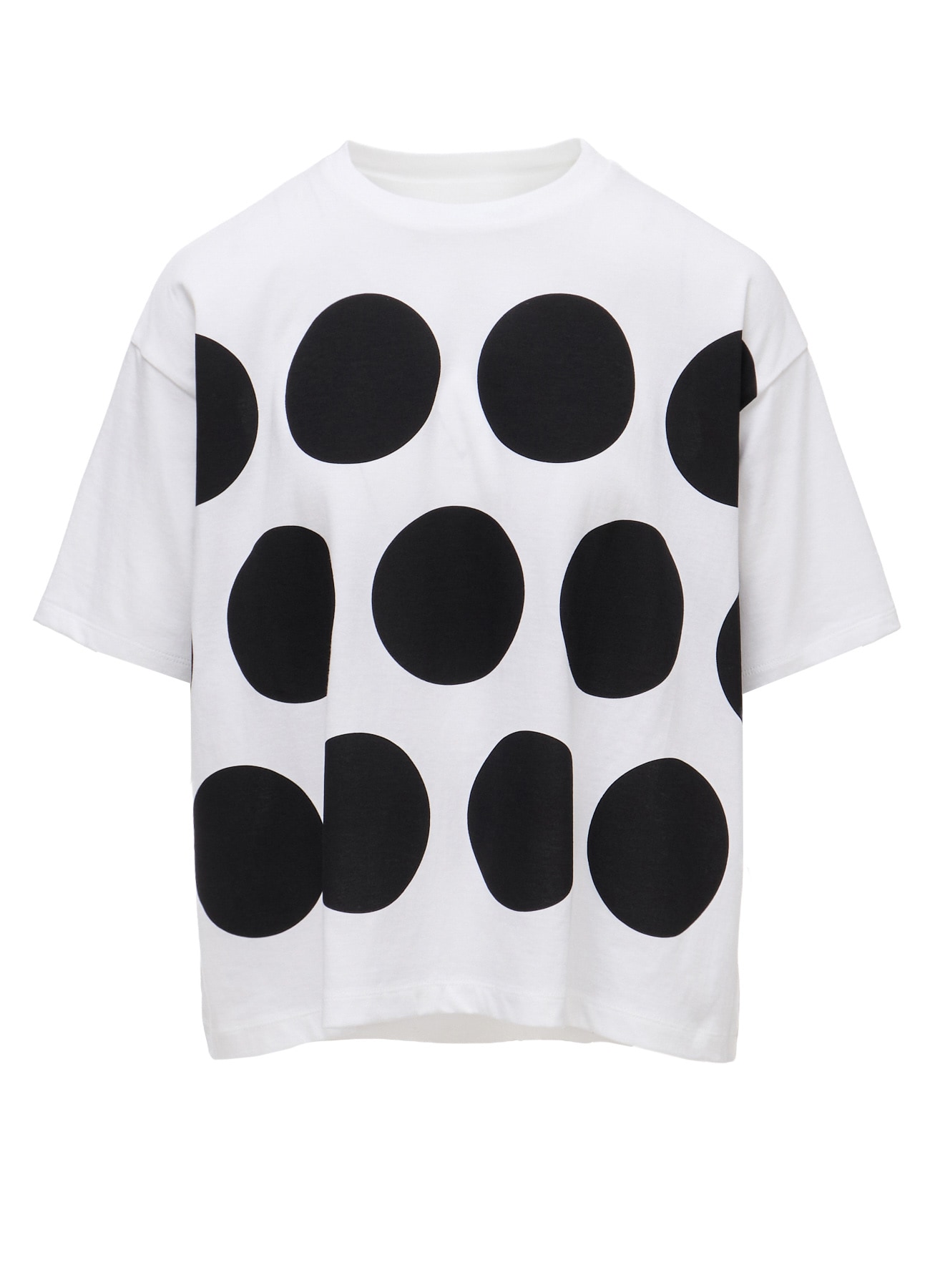 COTTON JERSEY DOT PRINT T-SHIRT