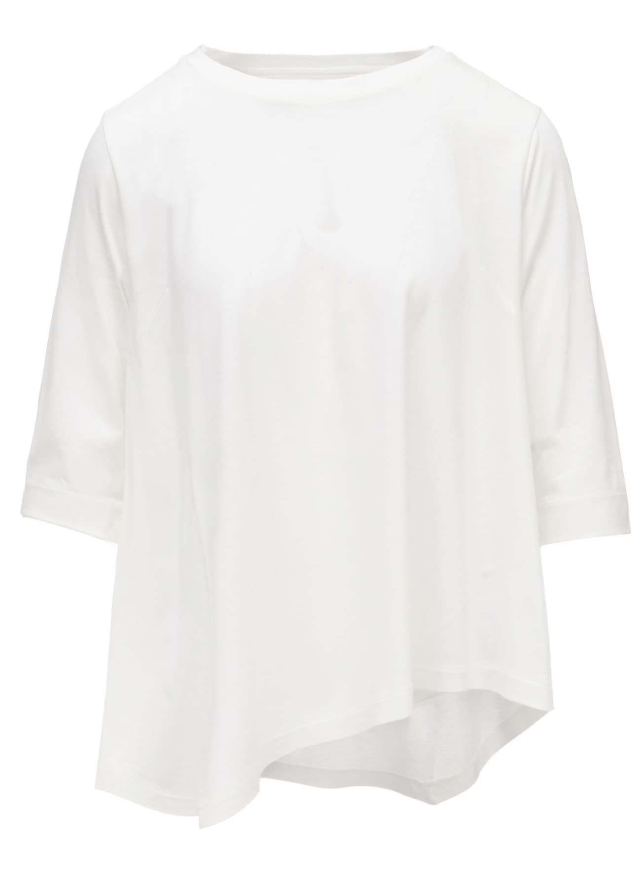 TENCEL COTTON JERSEY ASYMMETRIC HEM SHIRT