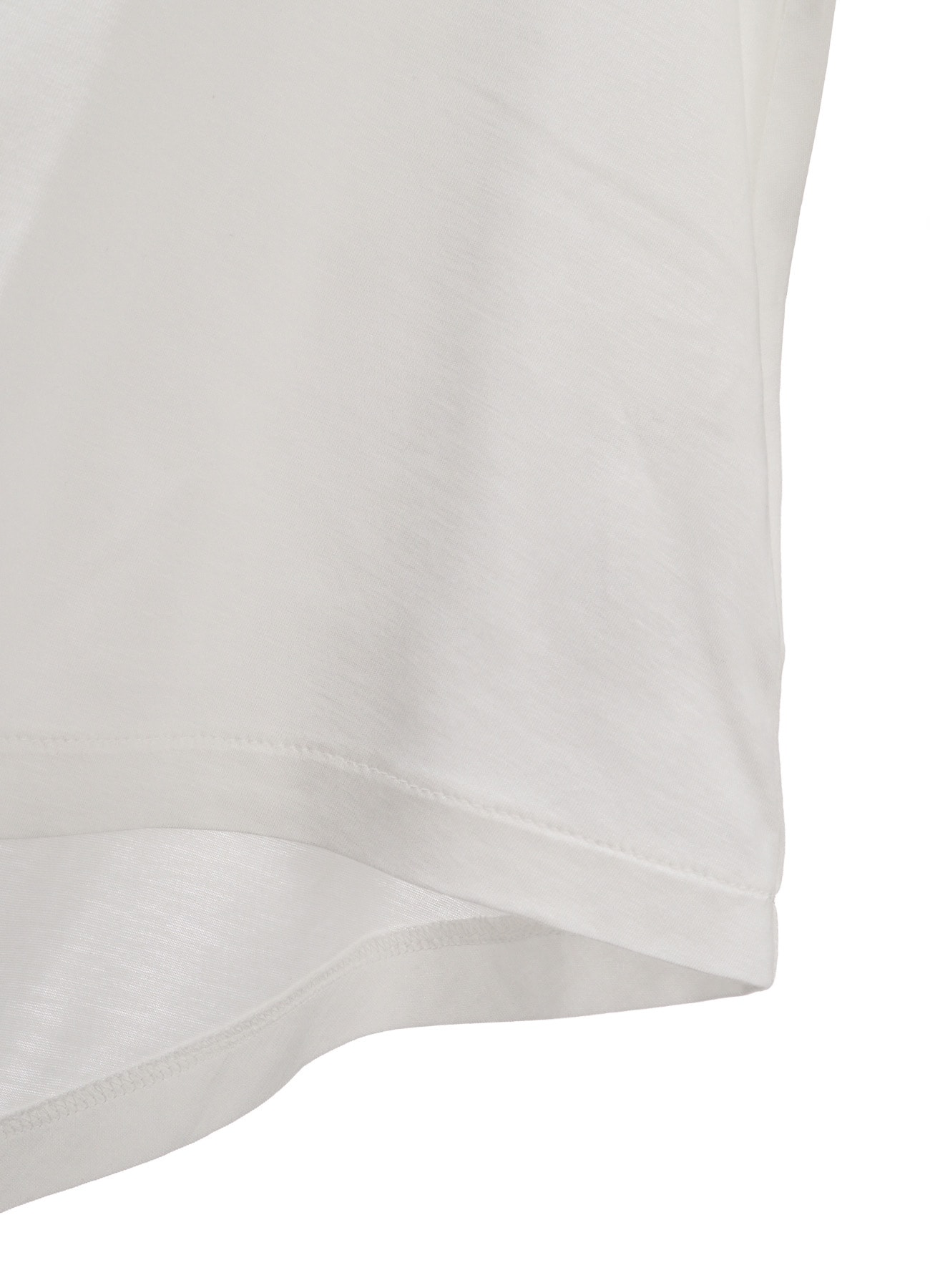 TENCEL COTTON JERSEY ASYMMETRIC HEM SHIRT