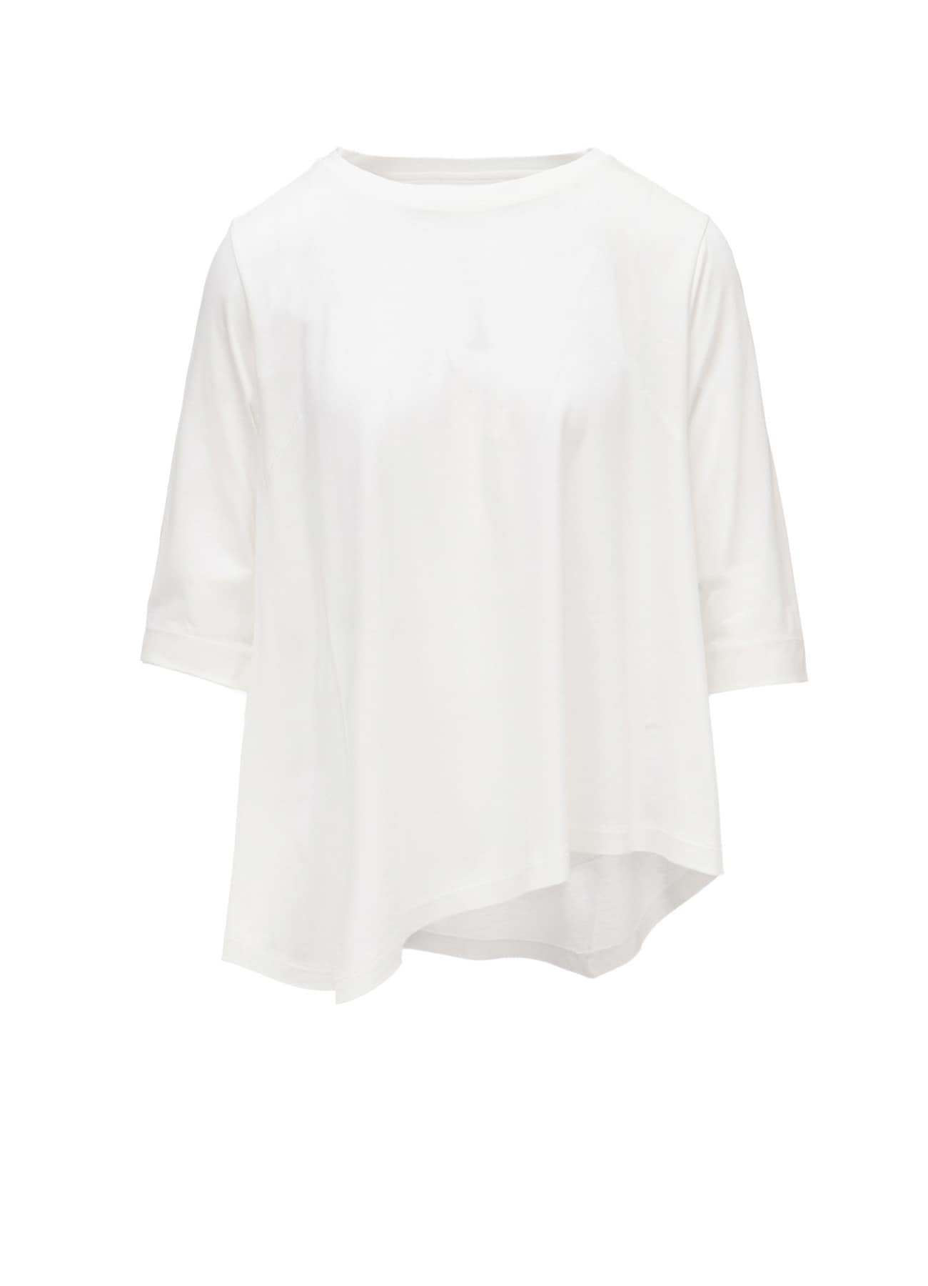 TENCEL COTTON JERSEY ASYMMETRIC HEM SHIRT
