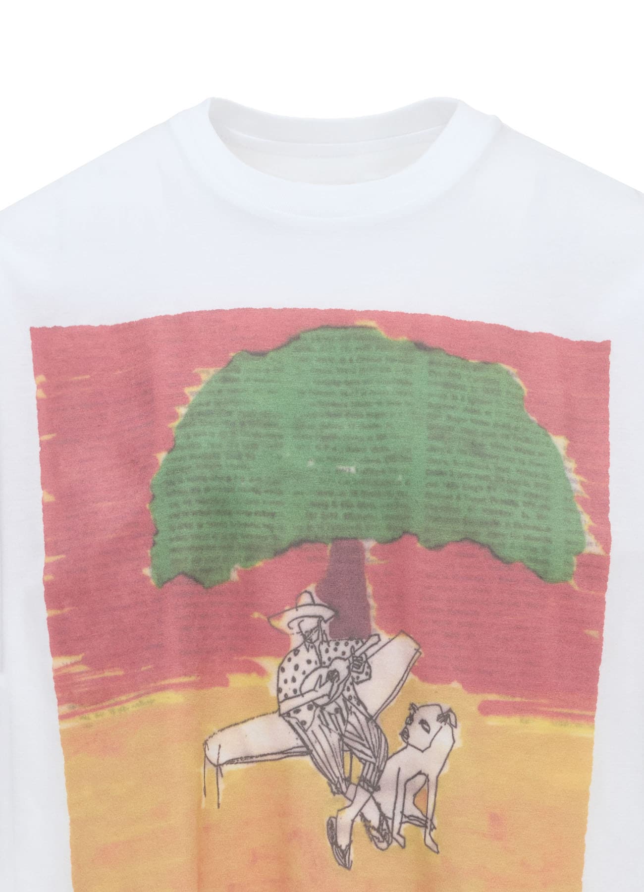 SOFT COTTON JERSEY T-SHIRT -ME AND MY DOG IN THE SHADE OF A TREE-