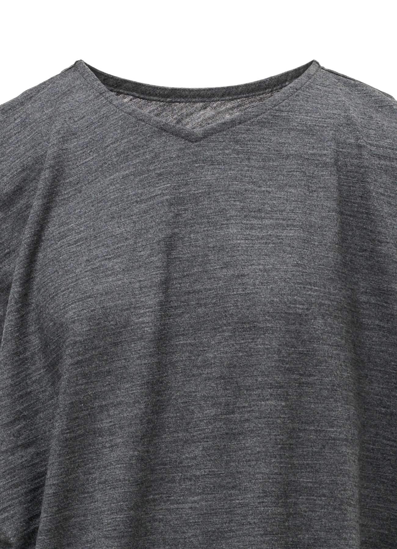 WASHABLE WOOL JERSEY ASYMMETRIC HEM VEST