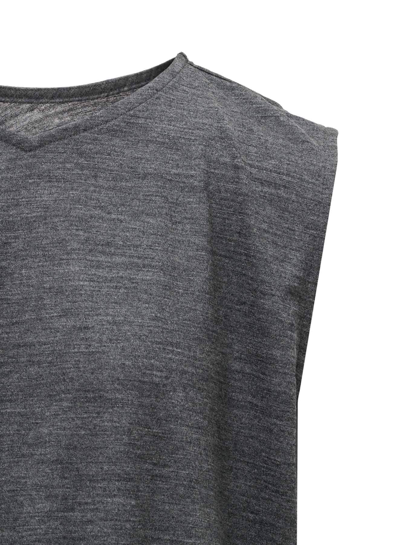 WASHABLE WOOL JERSEY ASYMMETRIC HEM VEST