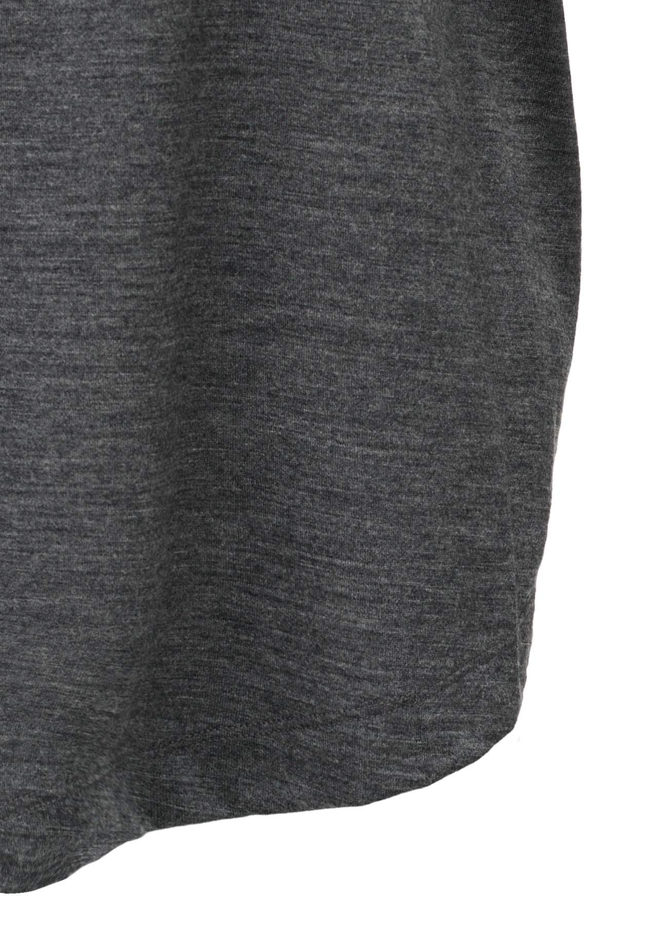 WASHABLE WOOL JERSEY ASYMMETRIC HEM VEST