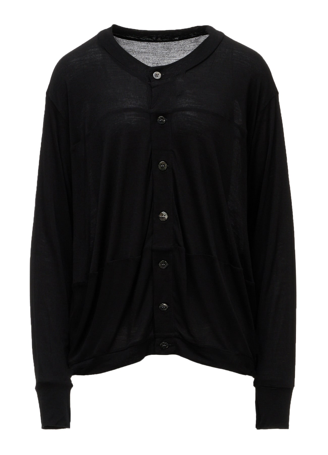 RAYON SILK JERSEY SWITCHING CARDIGAN