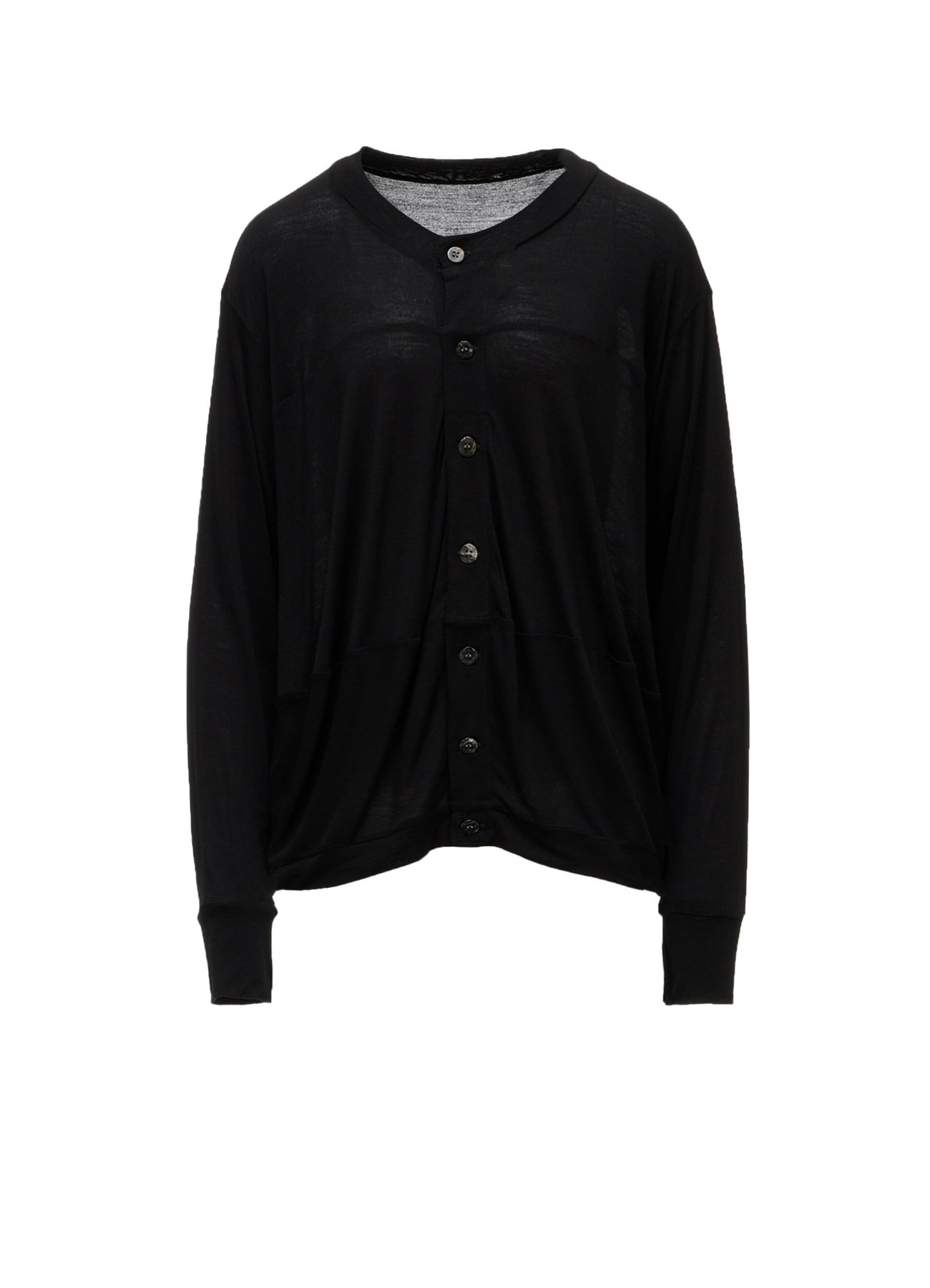 RAYON SILK JERSEY SWITCHING CARDIGAN
