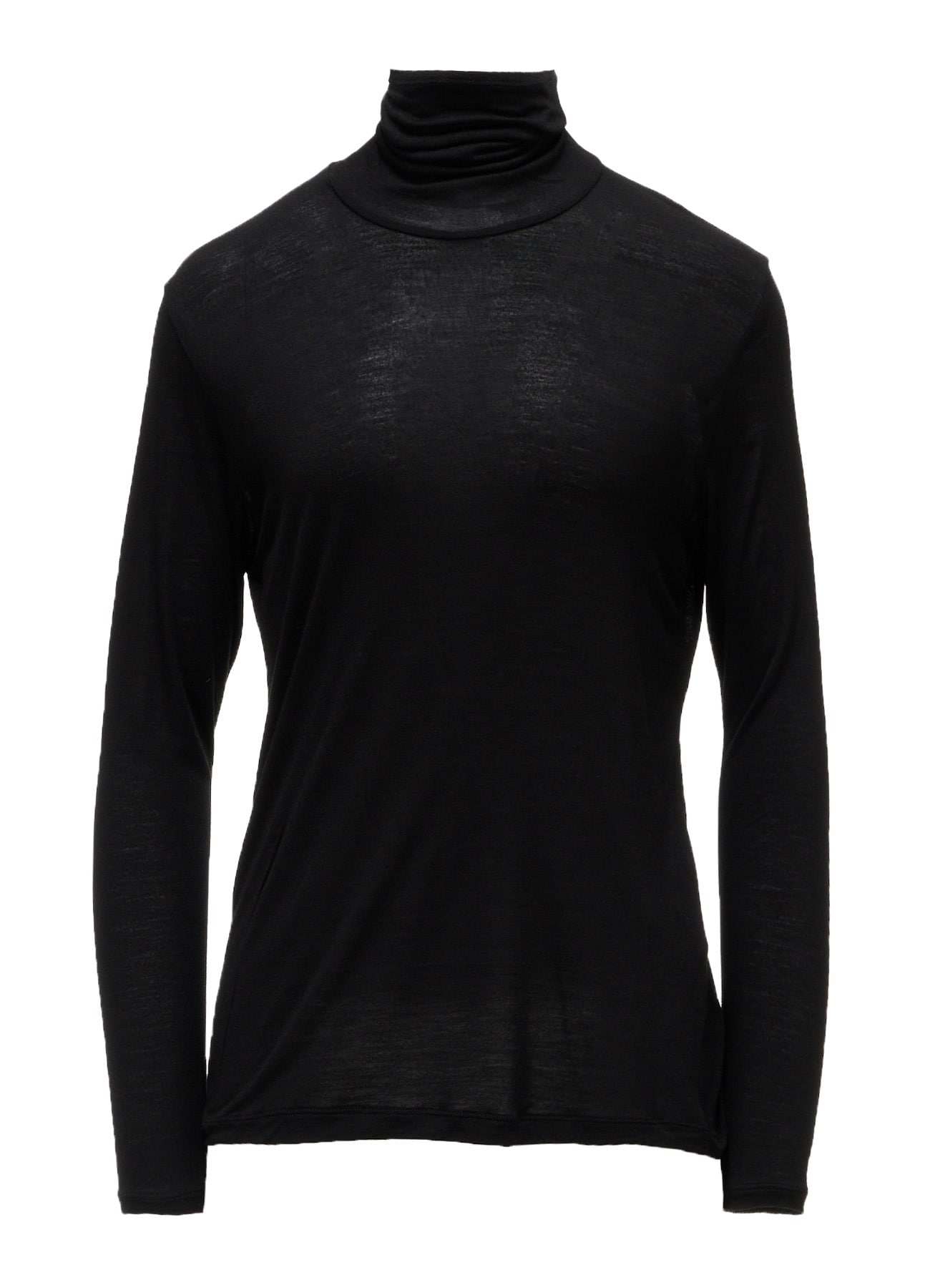 RAYON SILK JERSEY HIGH NECK SHIRT