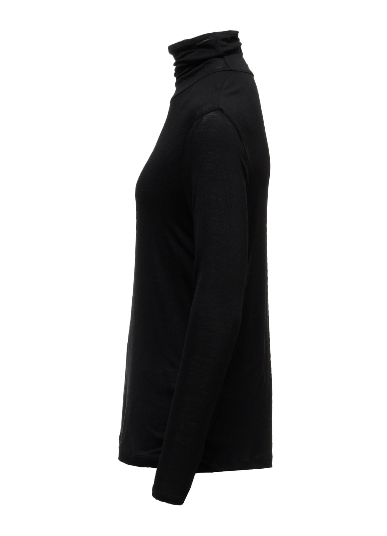 RAYON SILK JERSEY HIGH NECK SHIRT