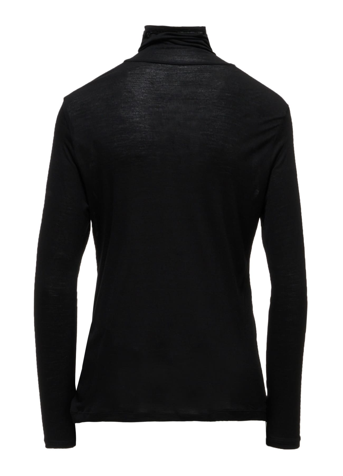 RAYON SILK JERSEY HIGH NECK SHIRT