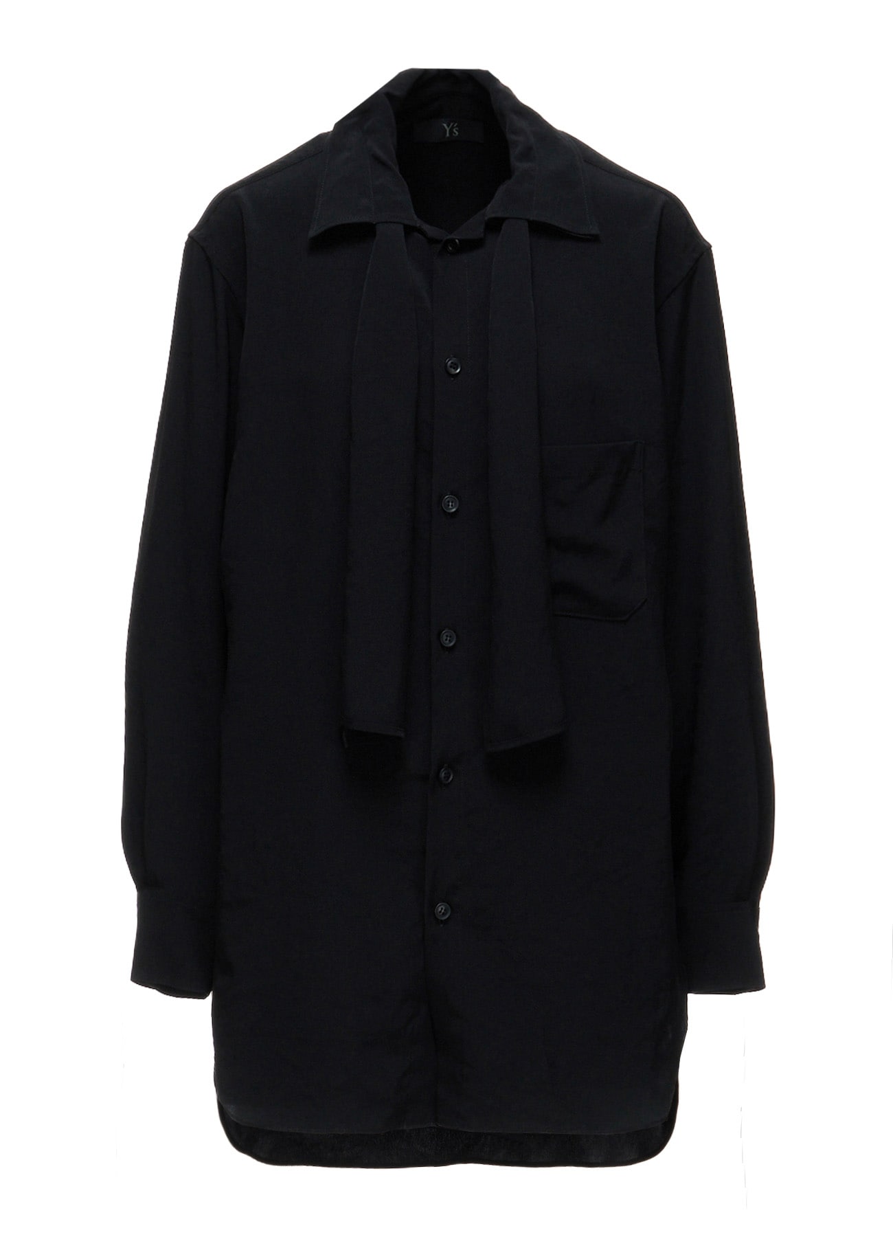 Y's OCCASION - TA/PE CREPE DE CHINE BOW-TIE BLOUSE