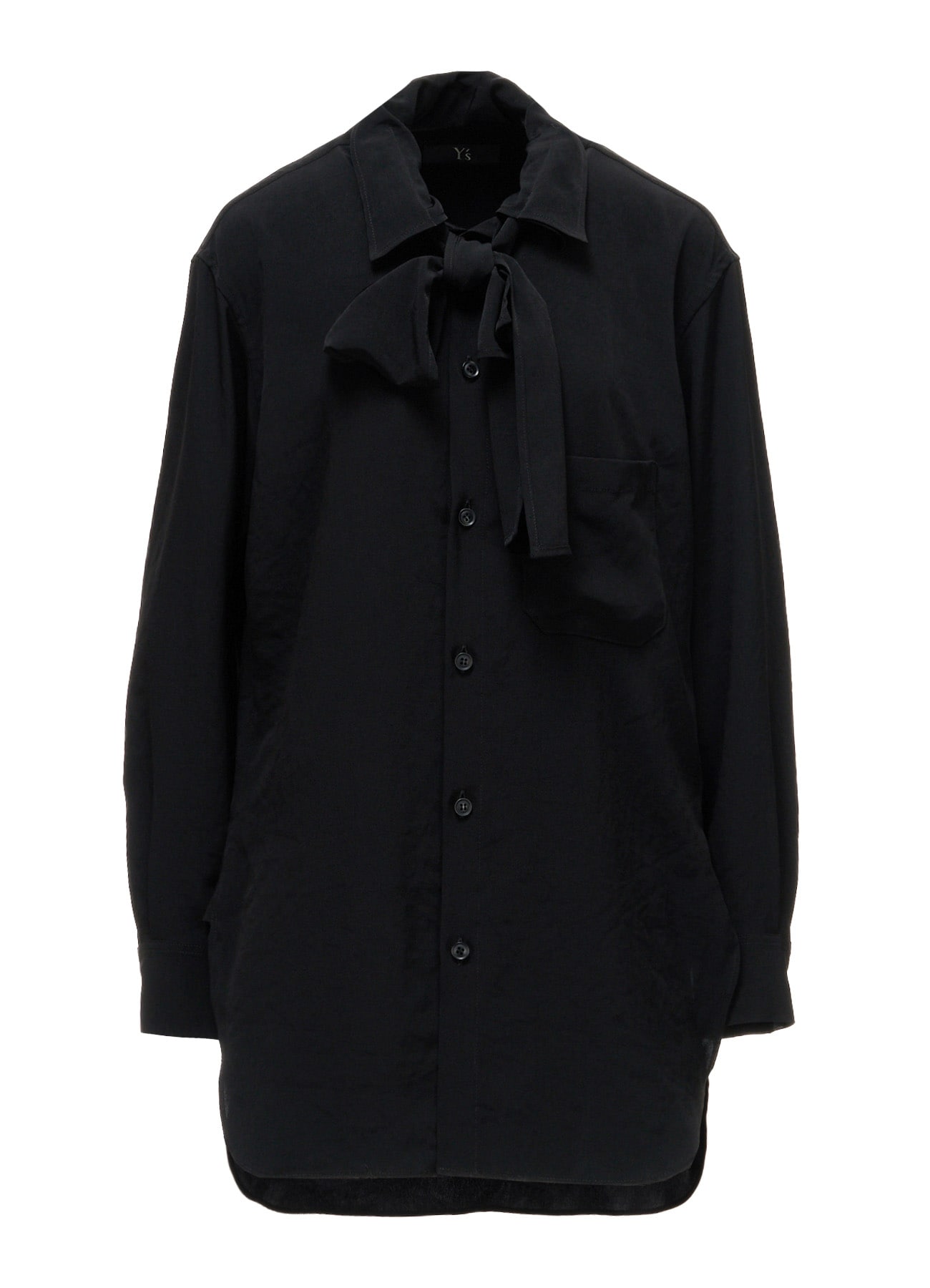 Y's OCCASION - TA/PE CREPE DE CHINE BOW-TIE BLOUSE