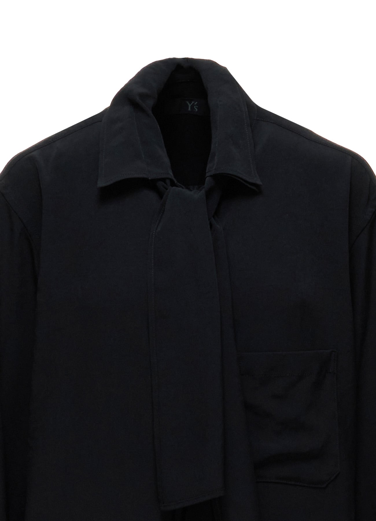 Y's OCCASION - TA/PE CREPE DE CHINE BOW-TIE BLOUSE