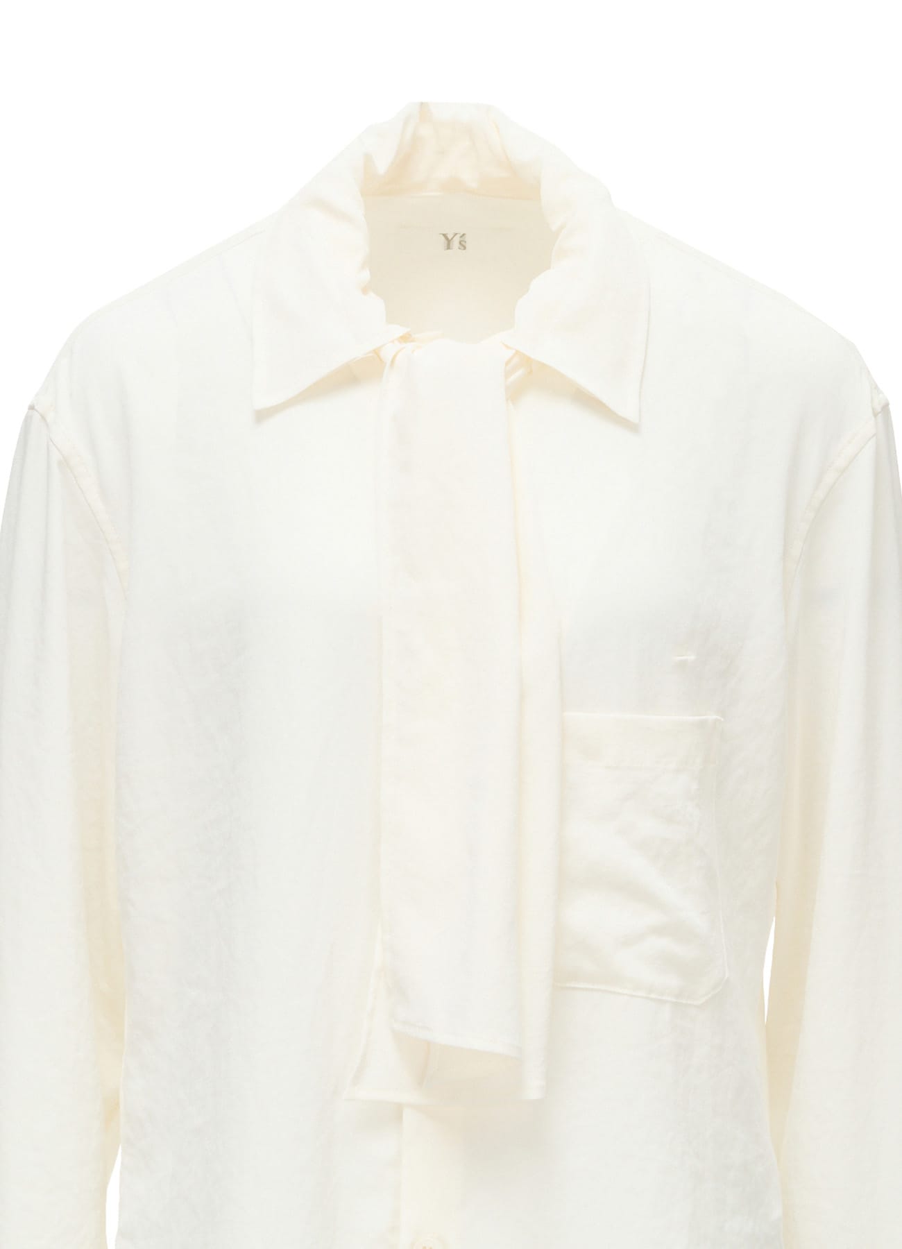 Y's FORM - TA/PE CREPE DE CHINE BOW-TIE BLOUSE